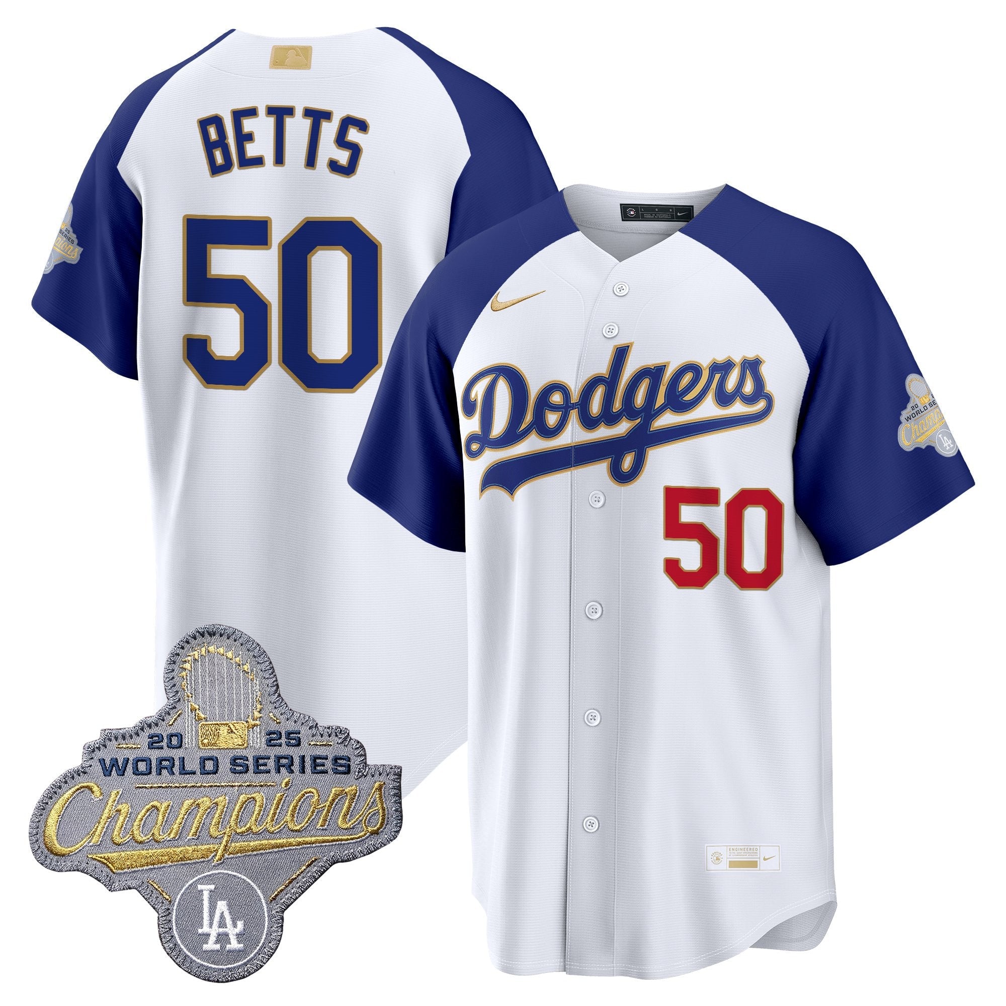 Men's Los Angeles Dodgers "Gold Collection" Premier Limited Jersey - All Stitched
