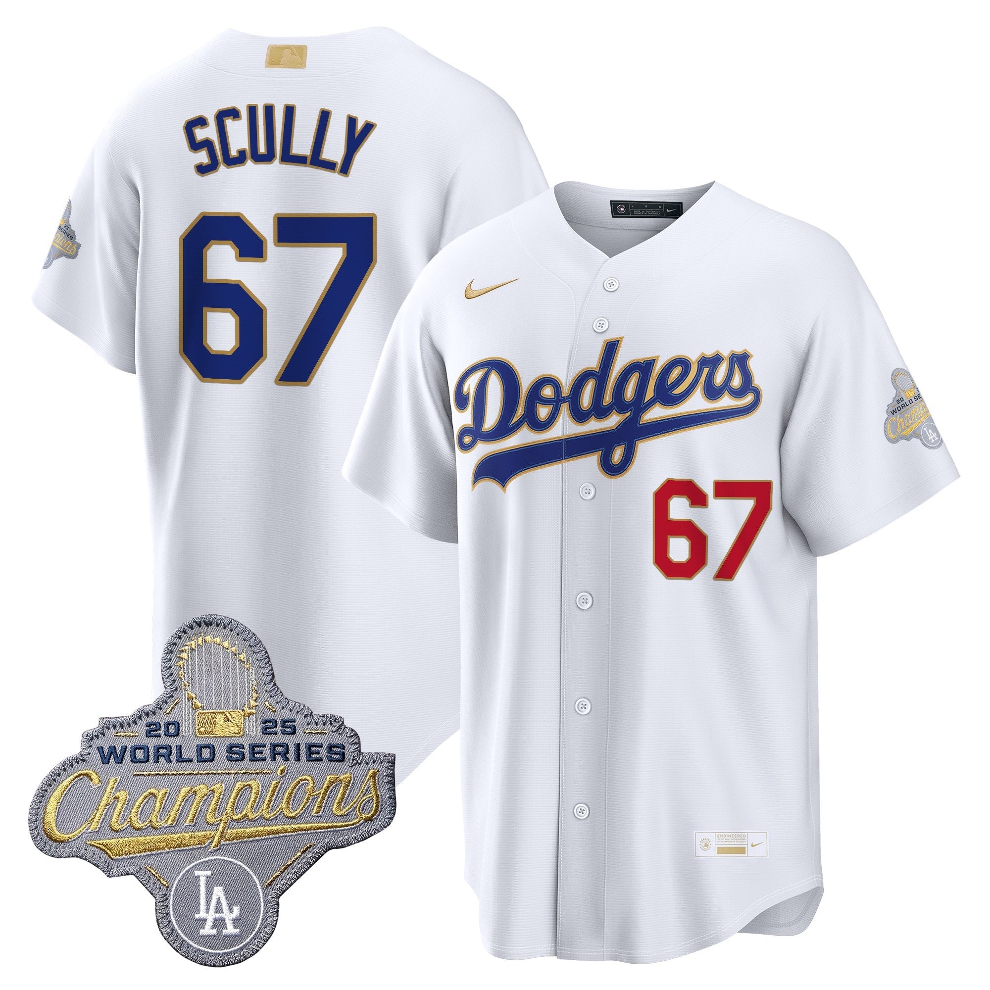 Men's Los Angeles Dodgers "Gold Collection" Premier Limited Jersey - All Stitched
