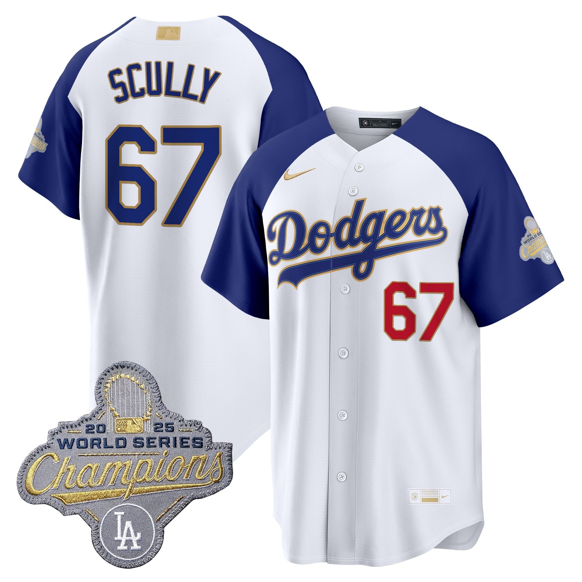 Men's Los Angeles Dodgers "Gold Collection" Premier Limited Jersey - All Stitched