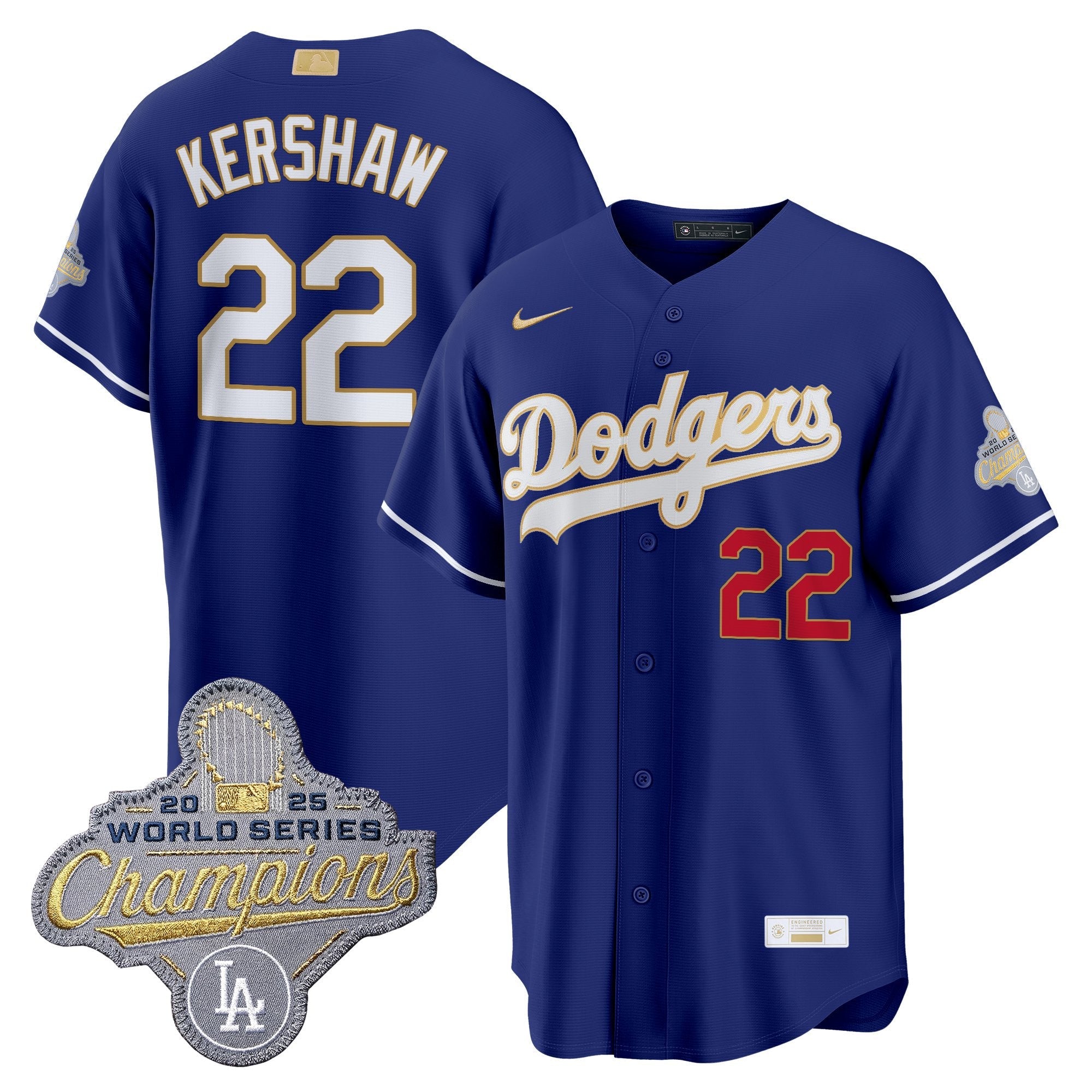 Men's Los Angeles Dodgers "Gold Collection" Premier Limited Jersey - All Stitched