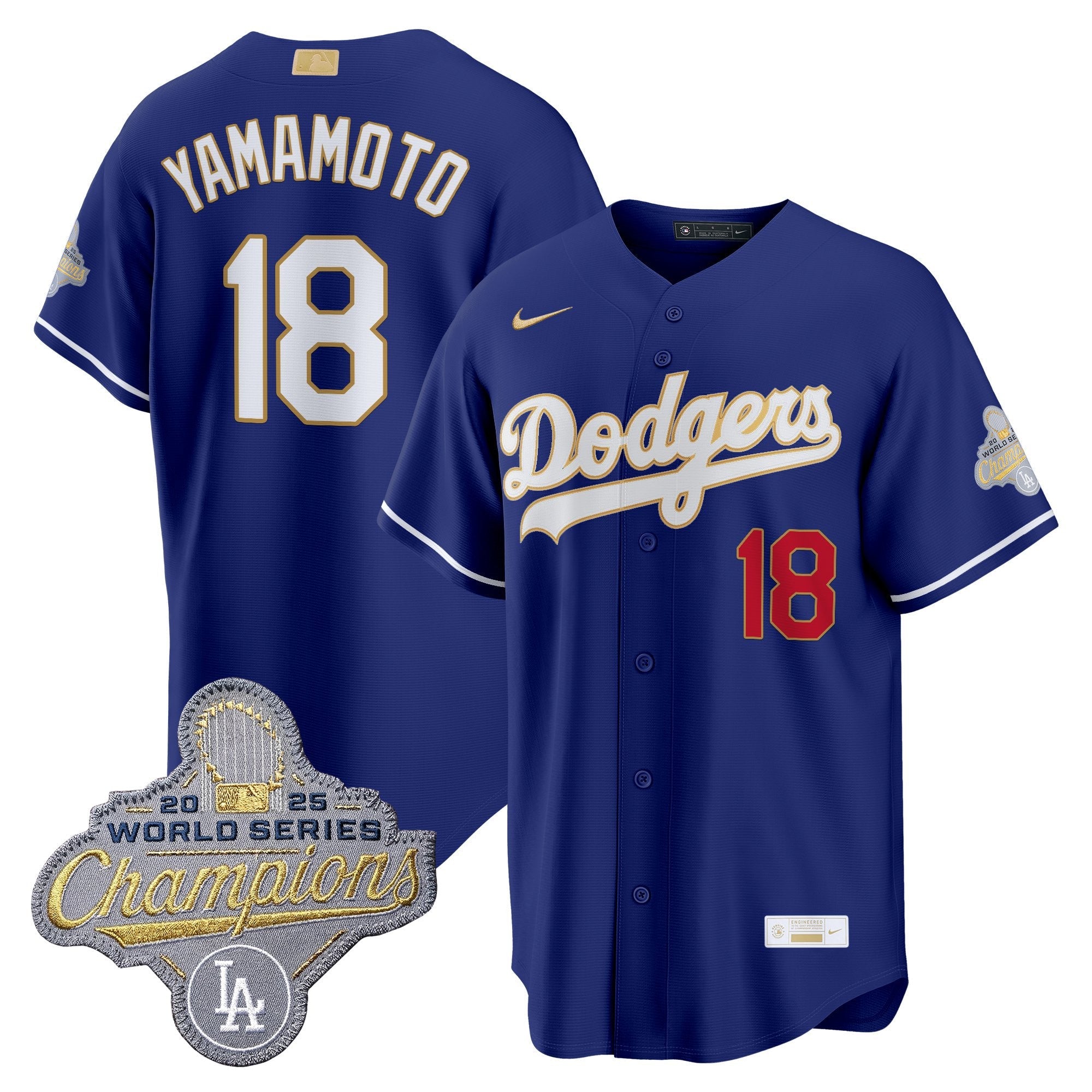 Men's Los Angeles Dodgers "Gold Collection" Premier Limited Jersey - All Stitched