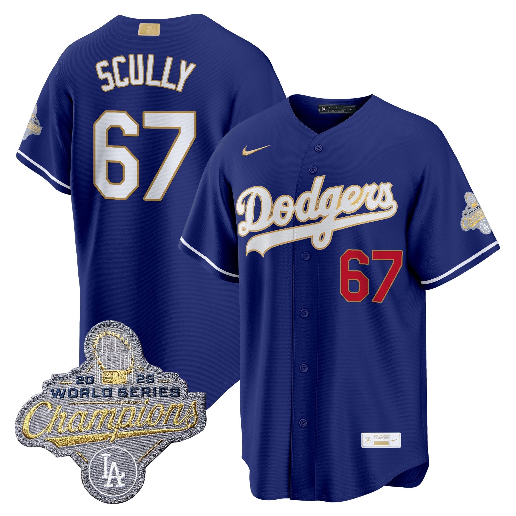 Men's Los Angeles Dodgers "Gold Collection" Premier Limited Jersey - All Stitched