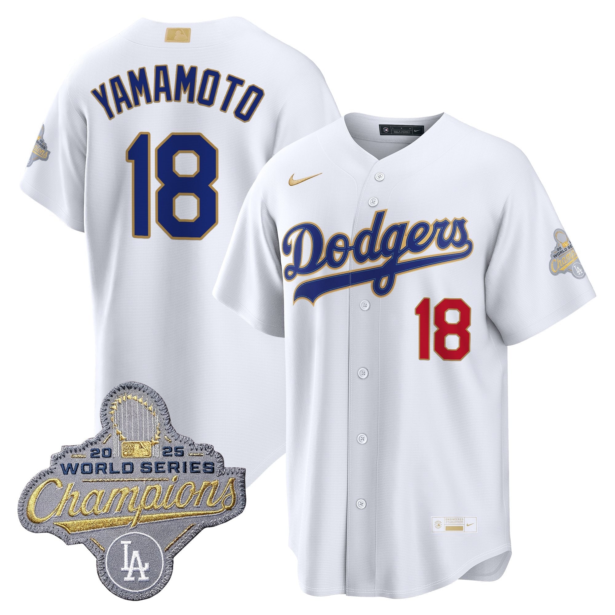 Men's Los Angeles Dodgers "Gold Collection" Premier Limited Jersey - All Stitched