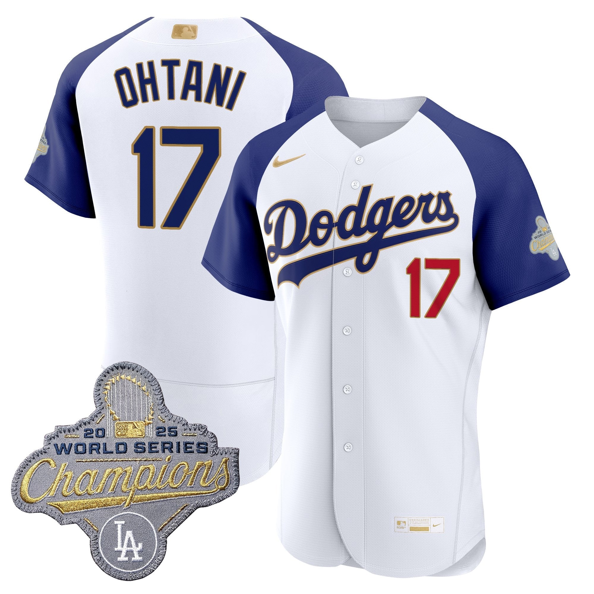Men's Los Angeles Dodgers "Gold Collection" Premier Elite Jersey - All Stitched