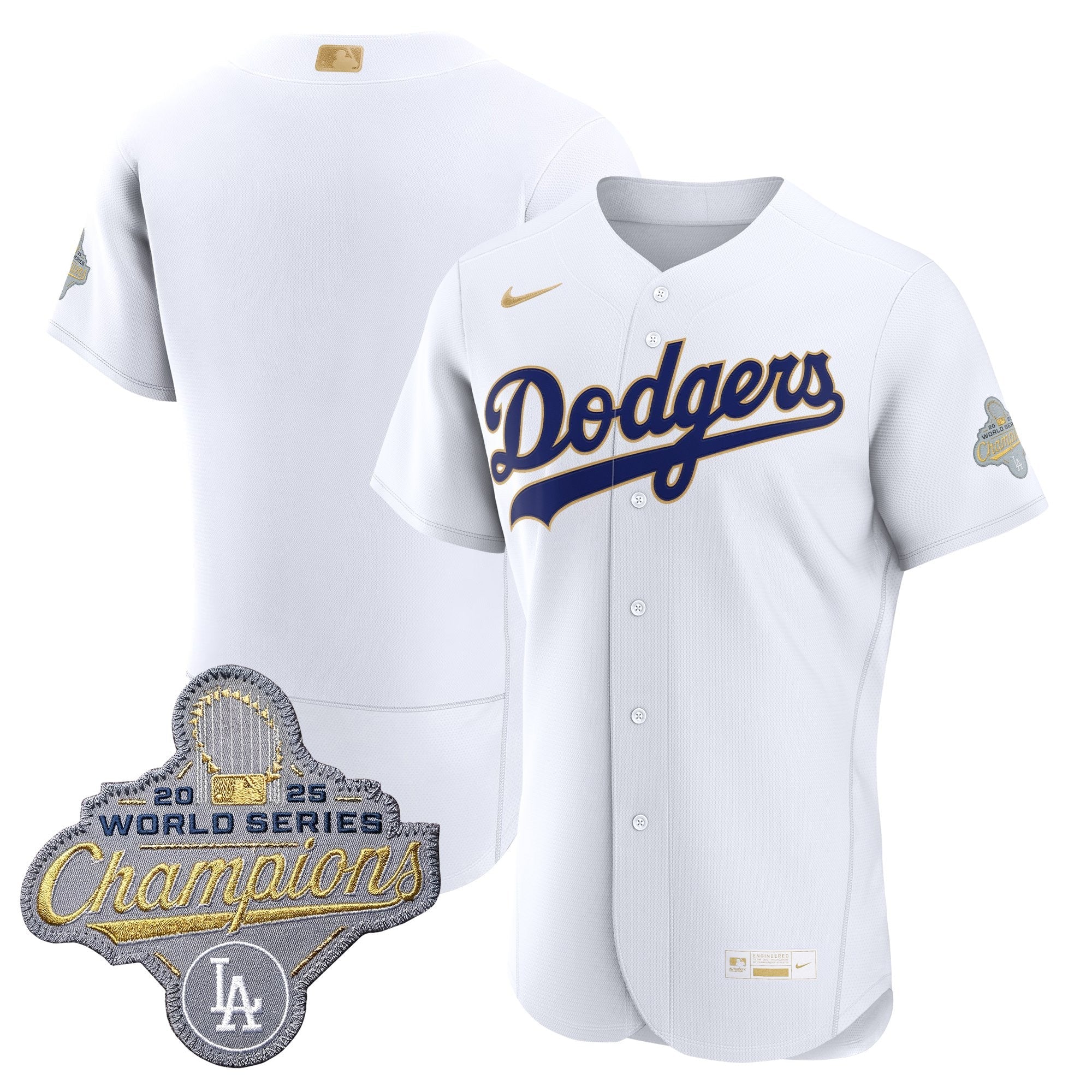 Men's Los Angeles Dodgers "Gold Collection" Premier Elite Jersey - All Stitched