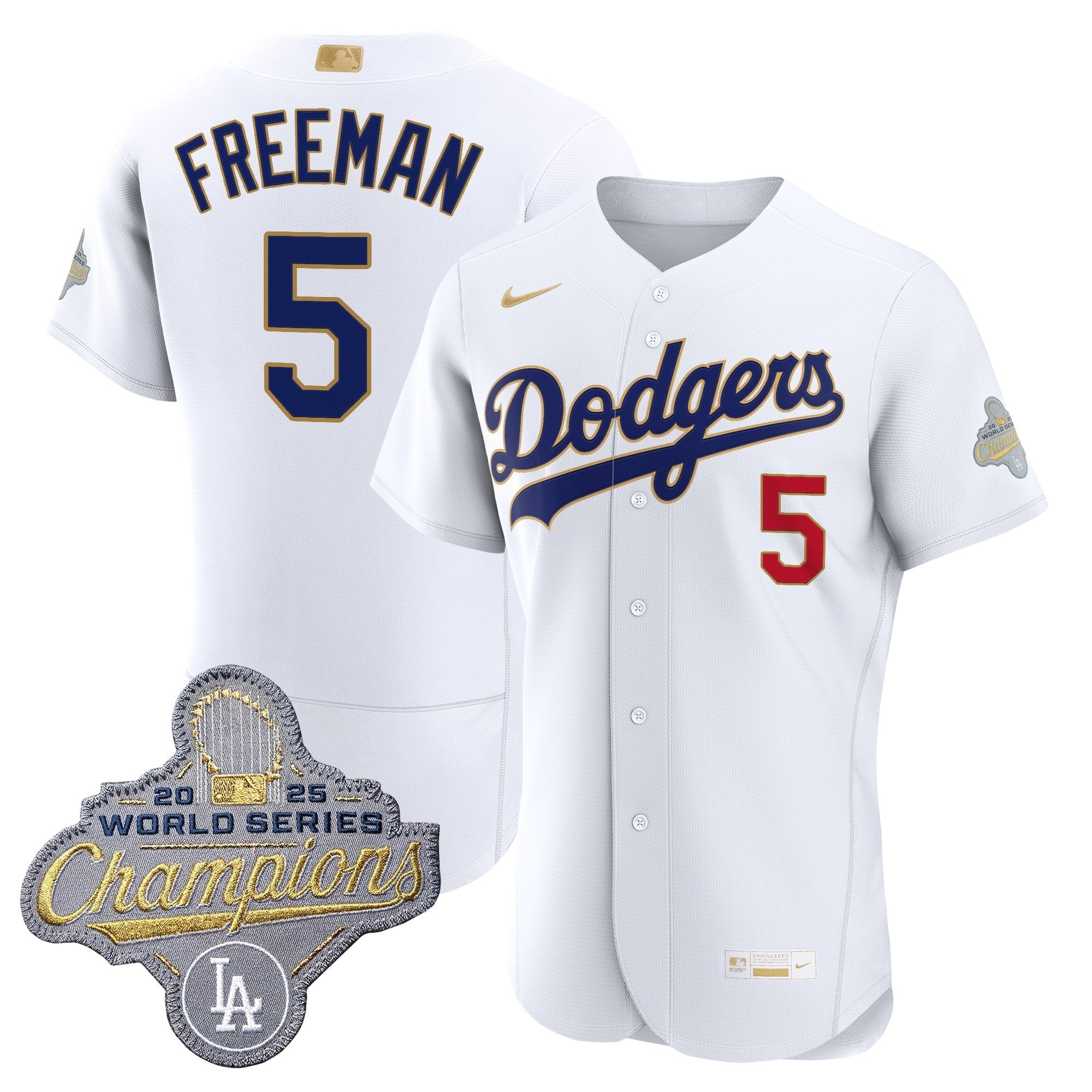 Men's Los Angeles Dodgers "Gold Collection" Premier Elite Jersey - All Stitched