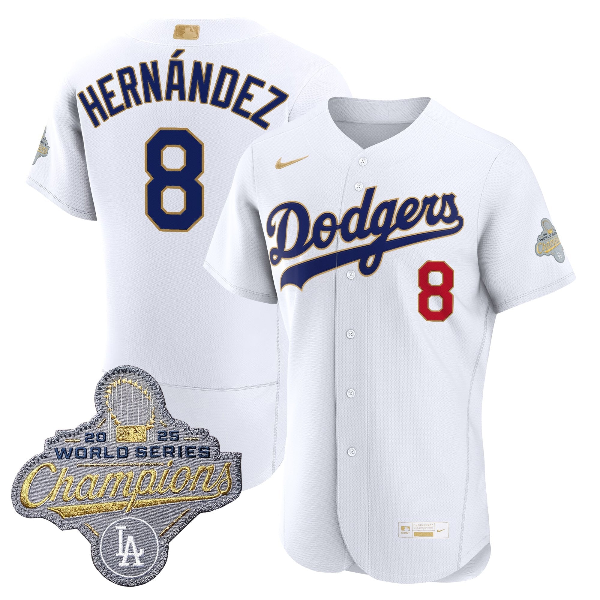 Men's Los Angeles Dodgers "Gold Collection" Premier Elite Jersey - All Stitched