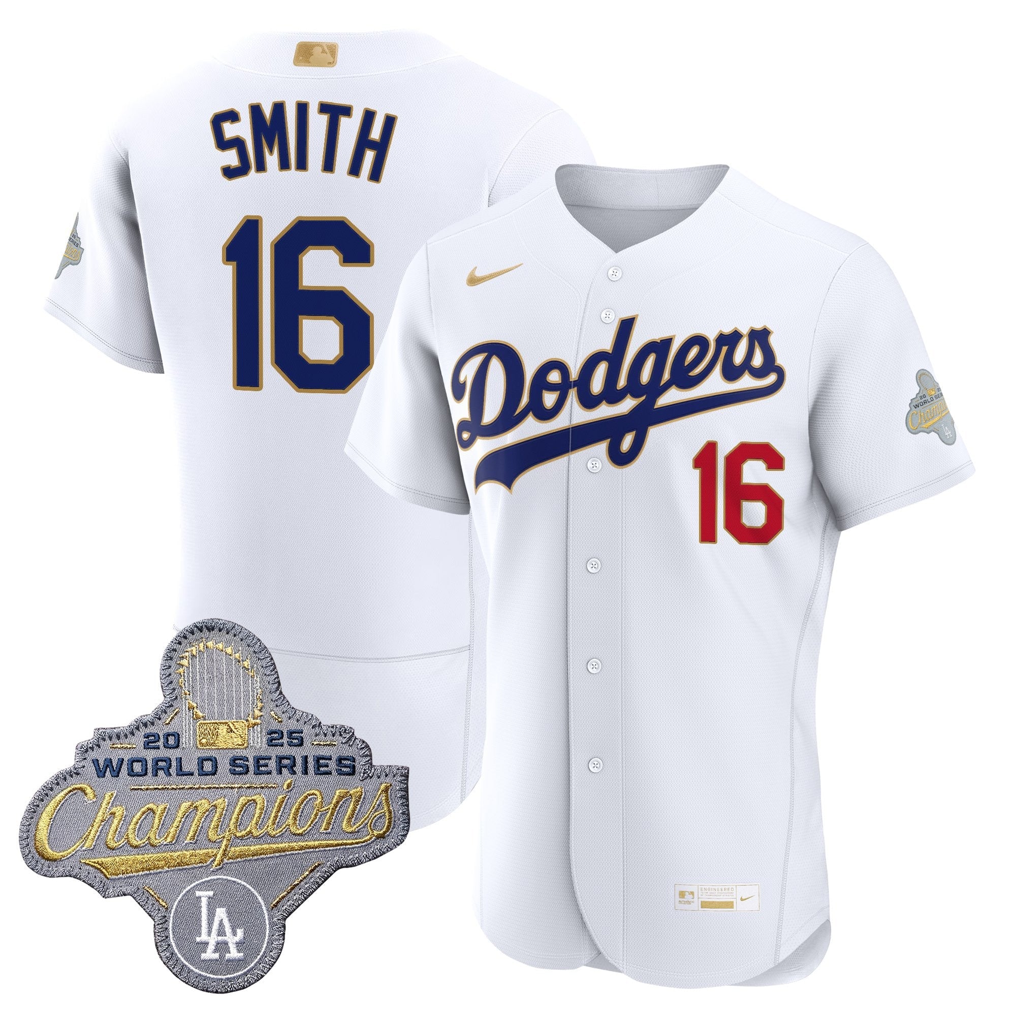 Men's Los Angeles Dodgers "Gold Collection" Premier Elite Jersey - All Stitched