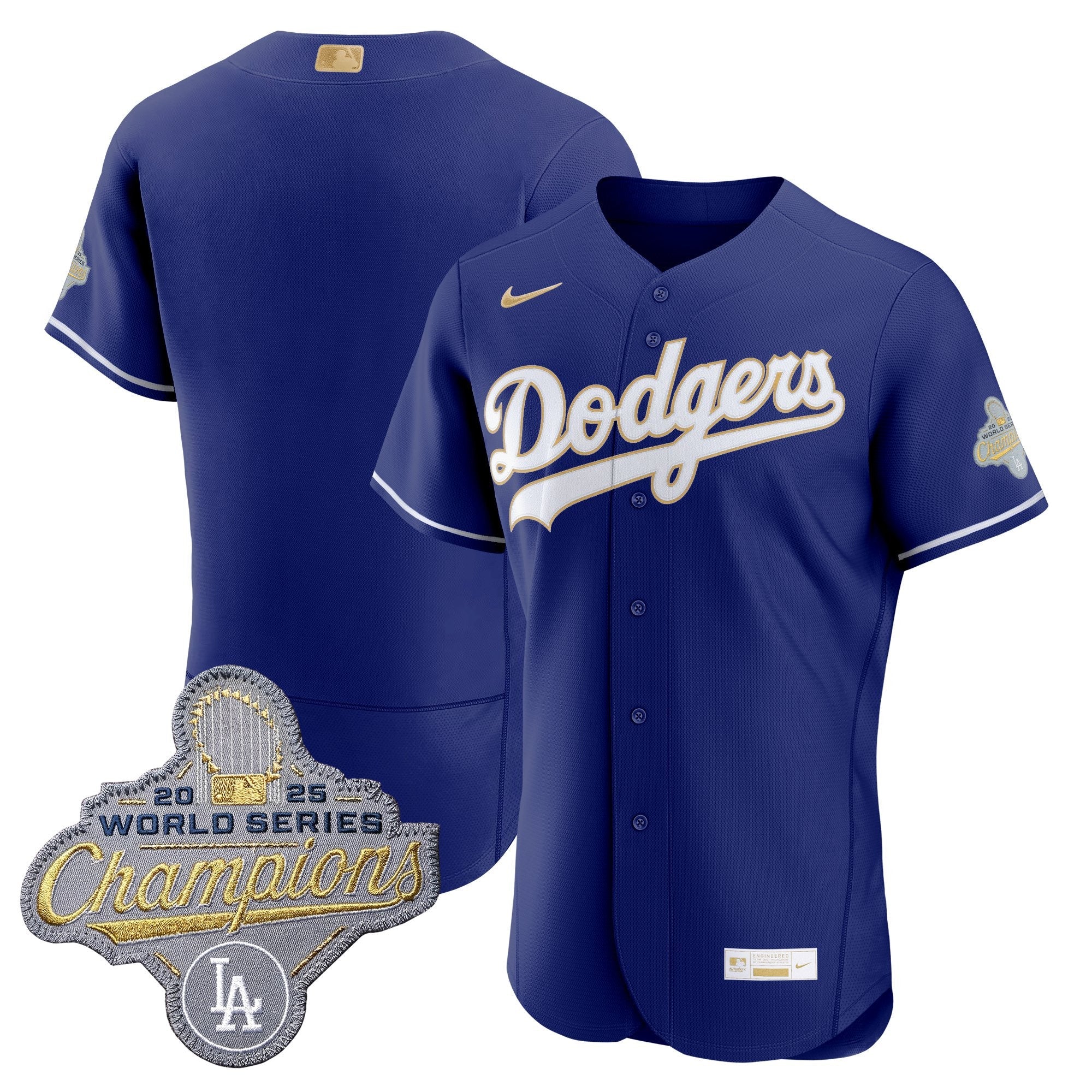 Men's Los Angeles Dodgers "Gold Collection" Premier Elite Jersey - All Stitched