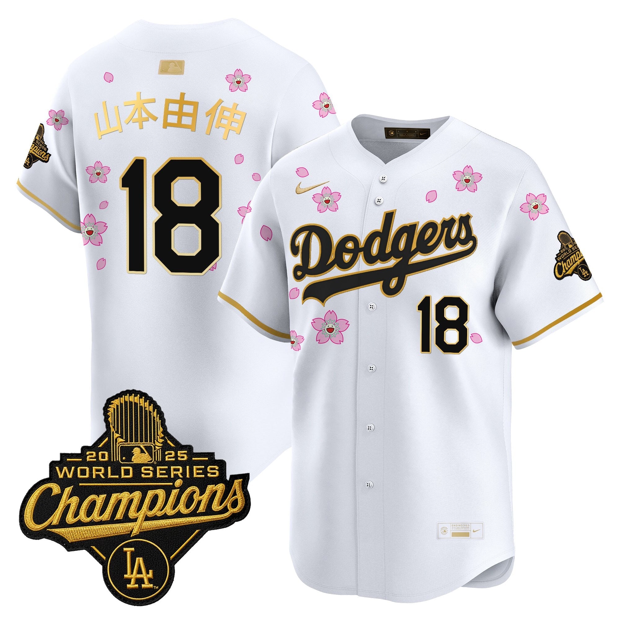 Men's Los Angeles Dodgers "Tokyo Series x Gold Collection" Vapor Premier Limited Jersey - All Stitched