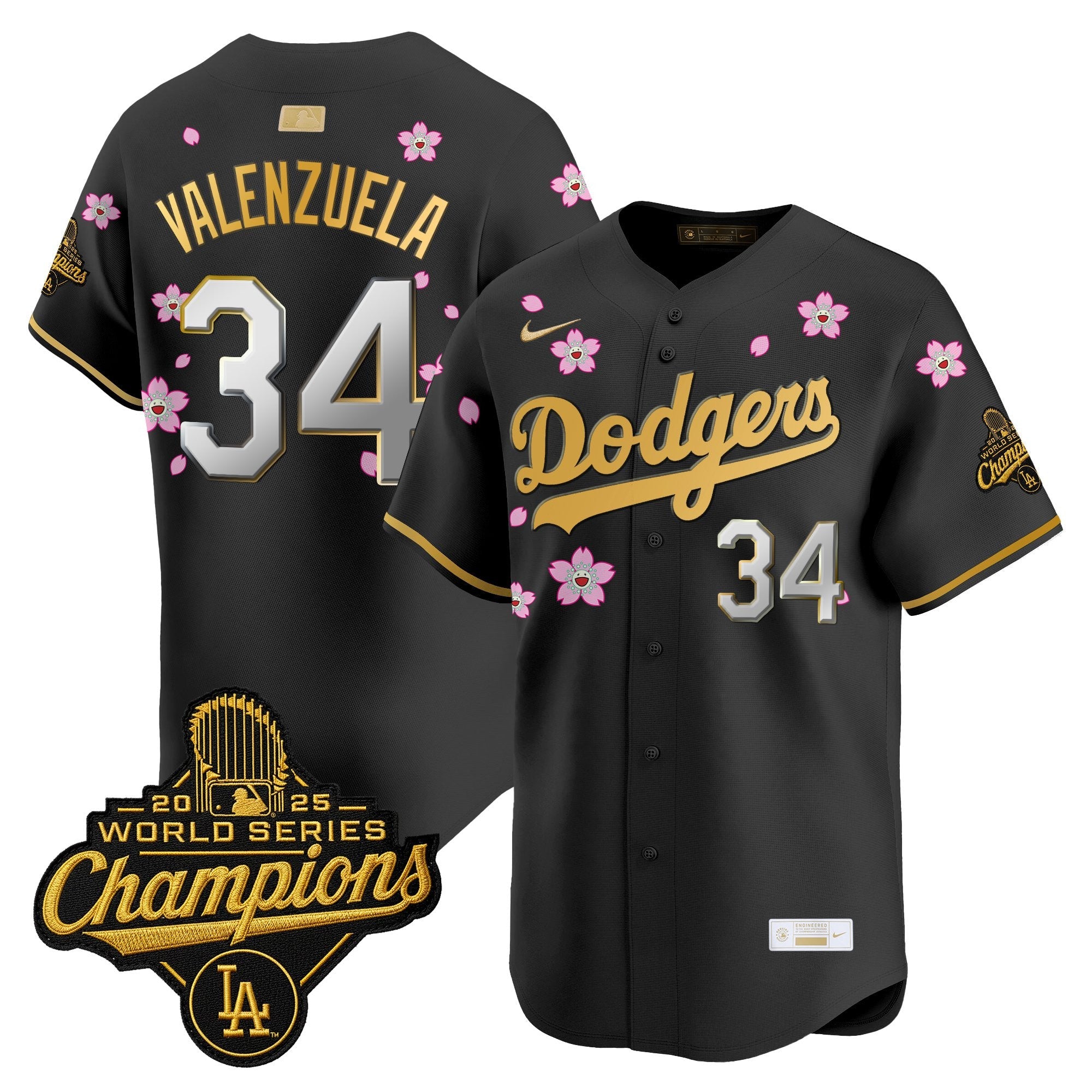 Men's Los Angeles Dodgers "Tokyo Series x Gold Collection" Vapor Premier Limited Jersey - All Stitched