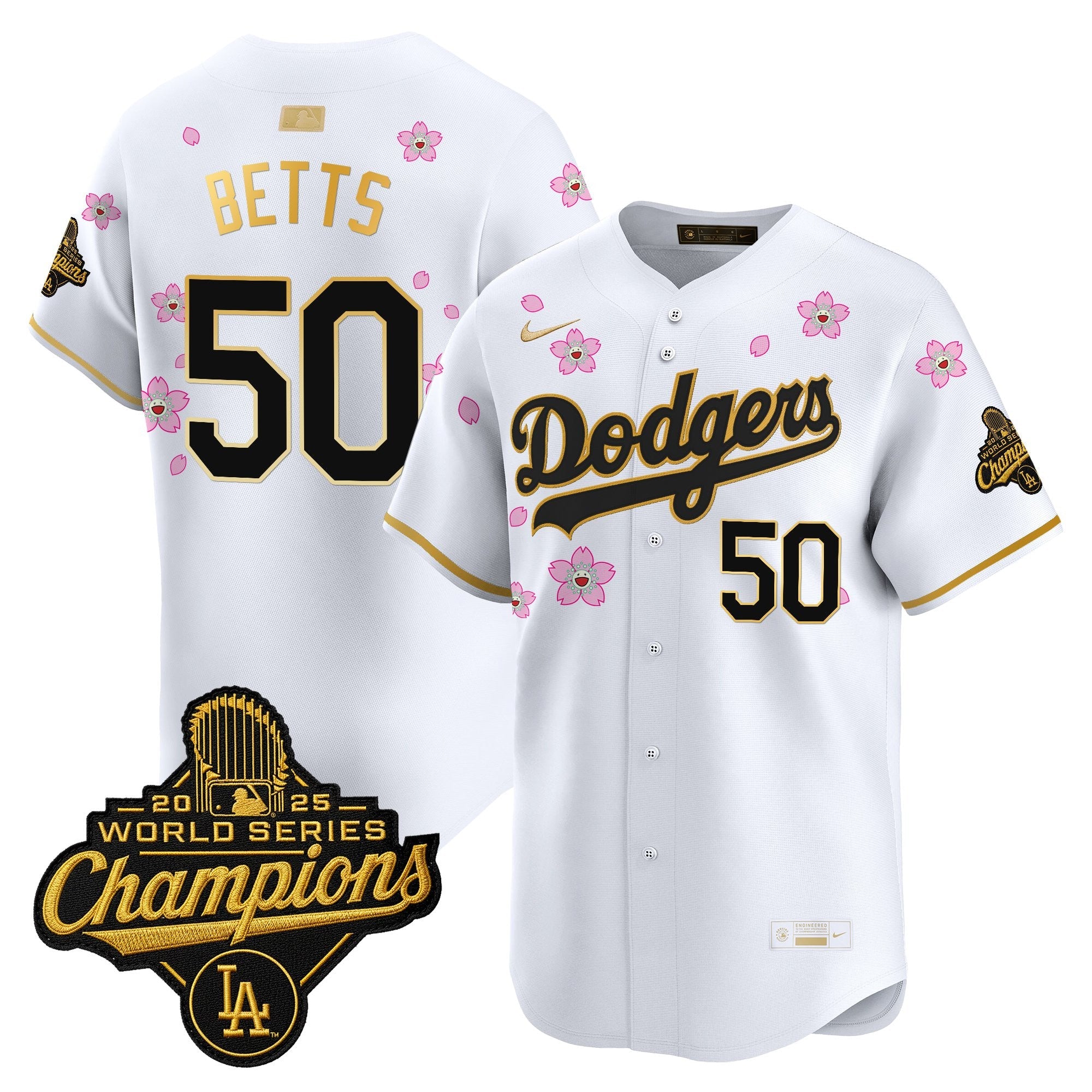 Men's Los Angeles Dodgers "Tokyo Series x Gold Collection" Vapor Premier Limited Jersey - All Stitched