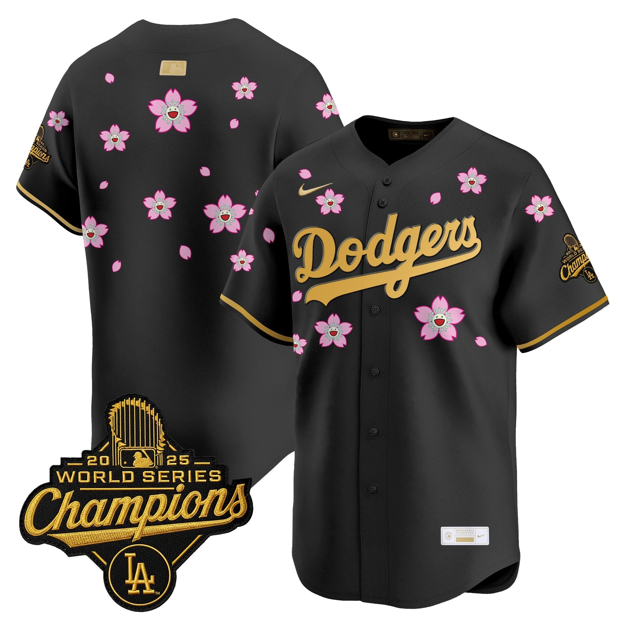 Men's Los Angeles Dodgers "Tokyo Series x Gold Collection" Vapor Premier Limited Jersey - All Stitched