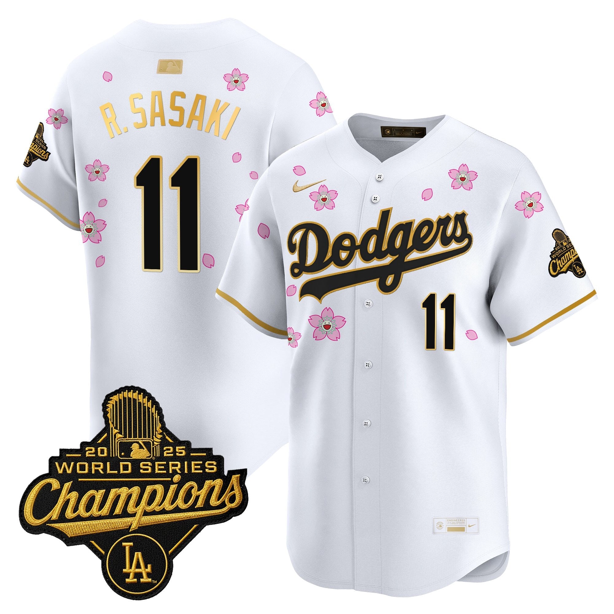 Men's Los Angeles Dodgers "Tokyo Series x Gold Collection" Vapor Premier Limited Jersey - All Stitched