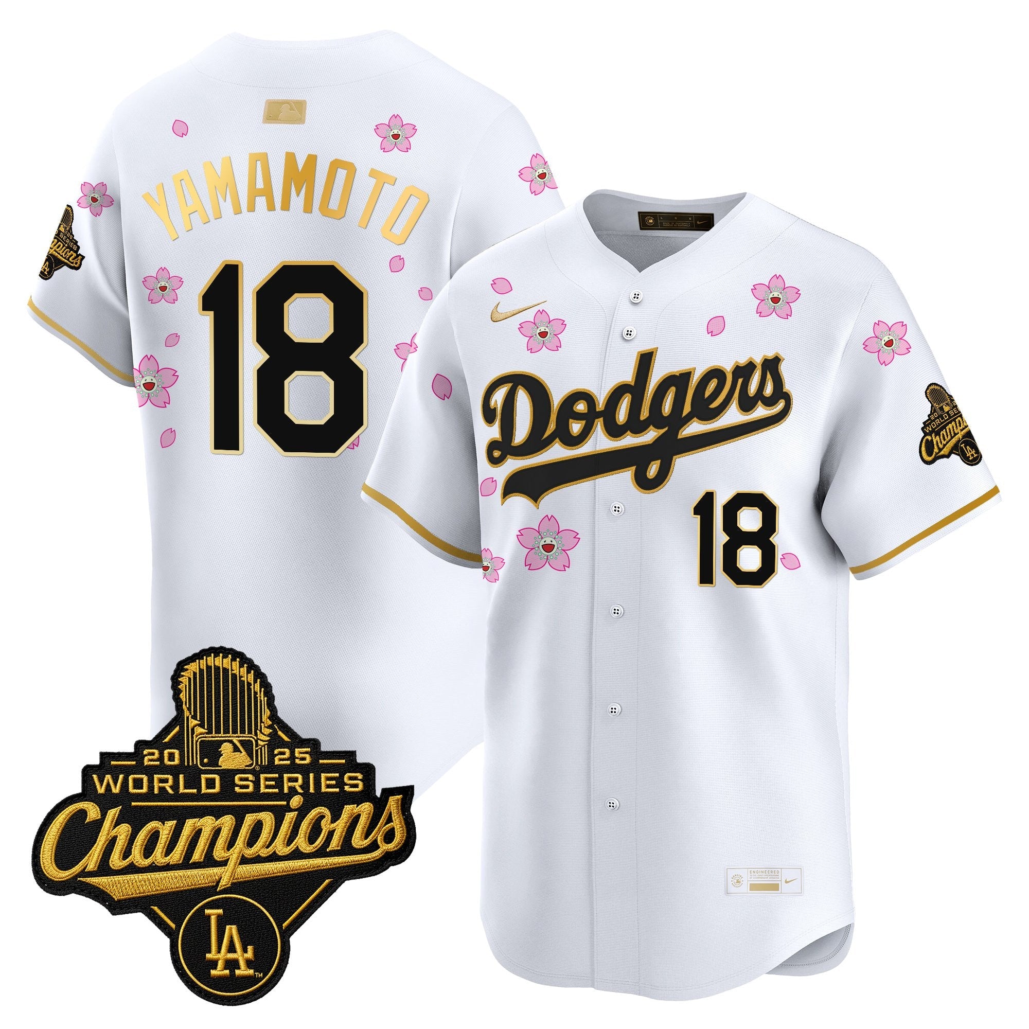 Men's Los Angeles Dodgers "Tokyo Series x Gold Collection" Vapor Premier Limited Jersey - All Stitched