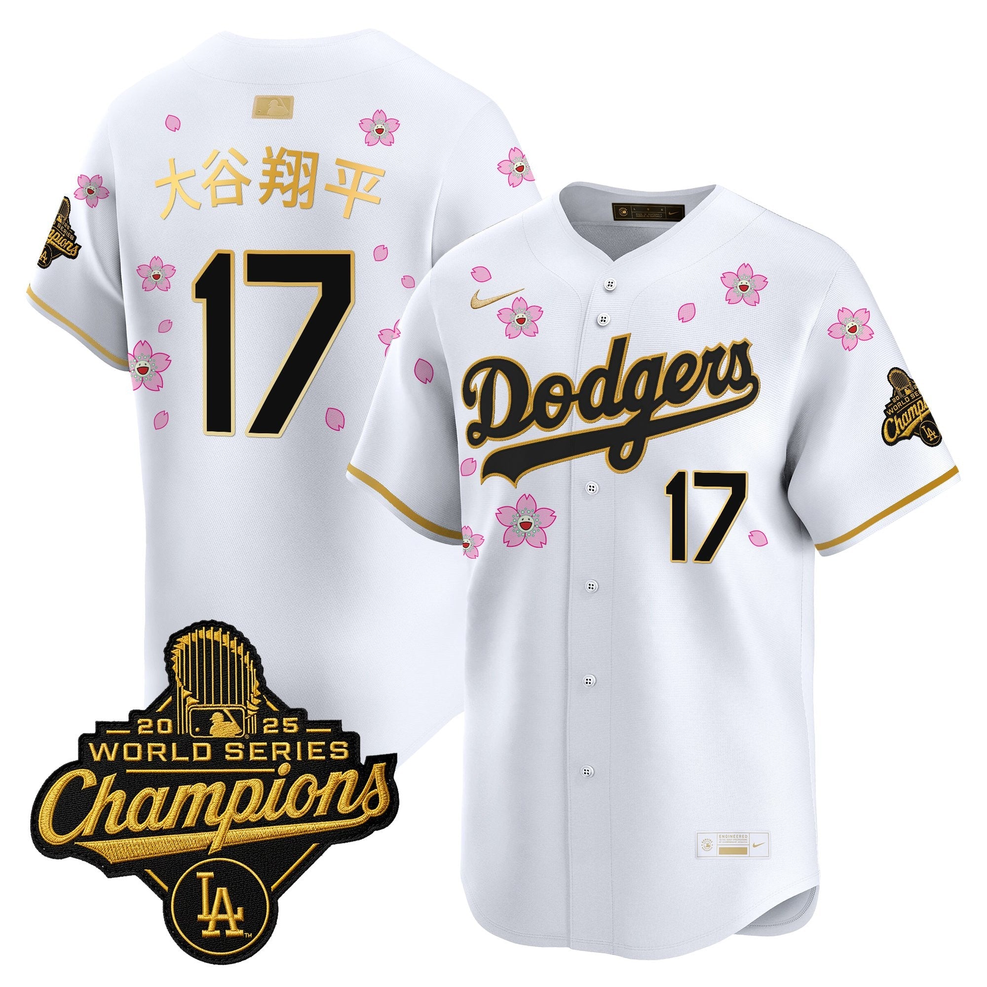 Men's Los Angeles Dodgers "Tokyo Series x Gold Collection" Vapor Premier Limited Jersey - All Stitched