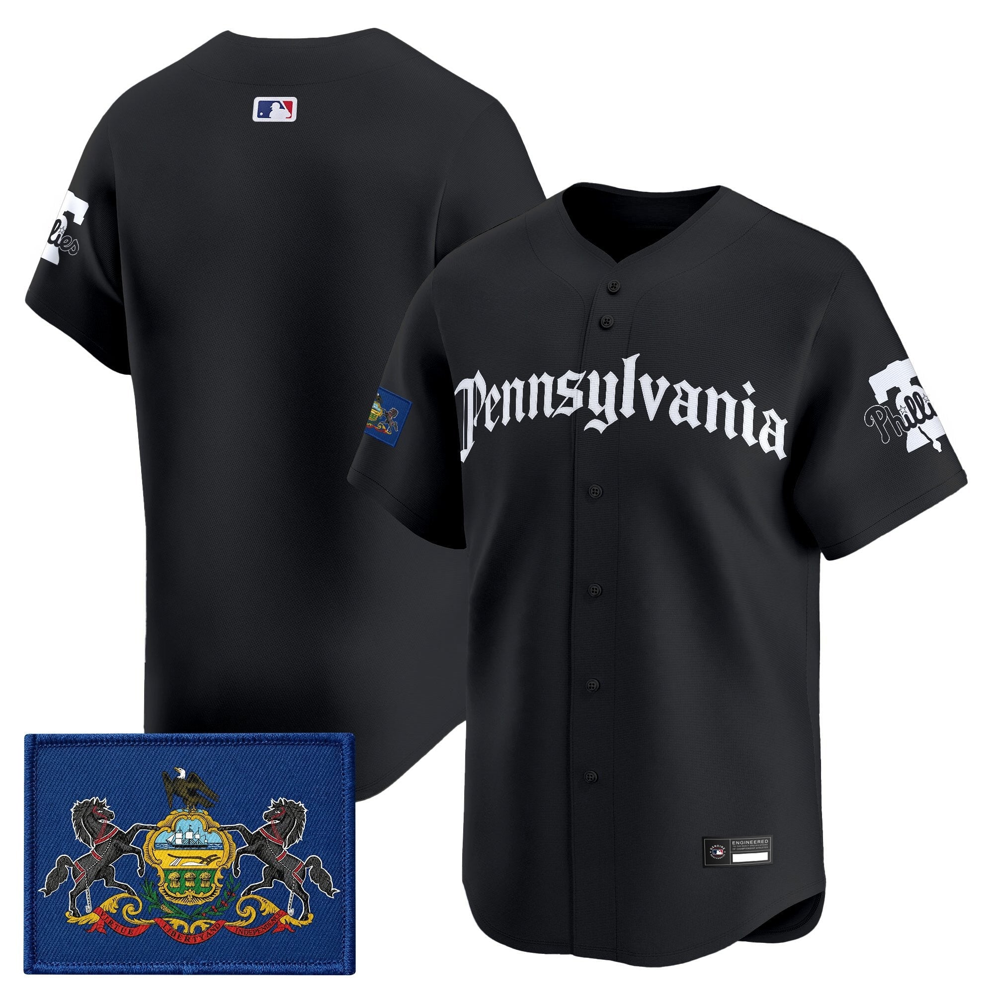 Men's Phillies 'Pennsylvania Gothic Edition' Vapor Premier Limited Jersey - All Stitched