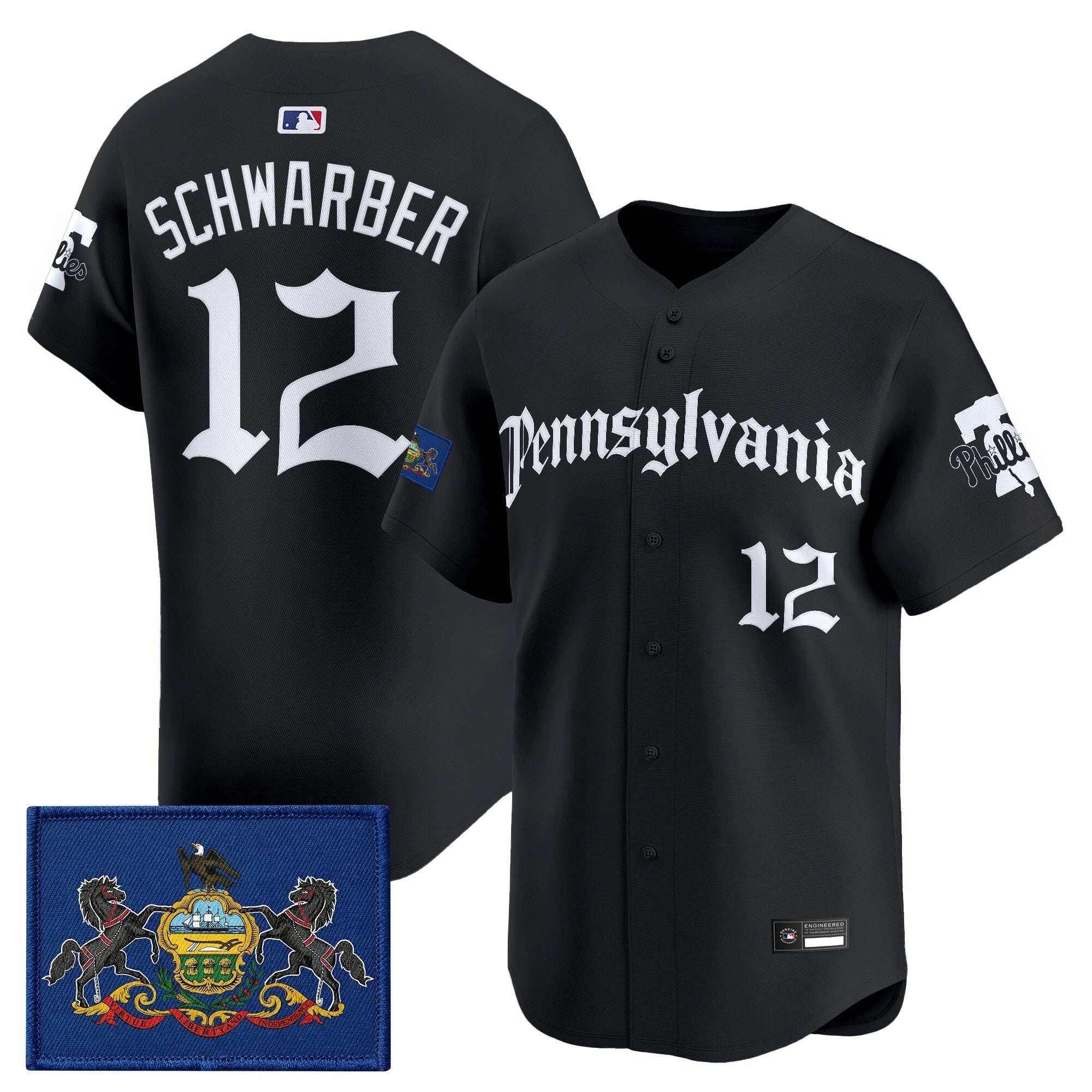 Men's Phillies 'Pennsylvania Gothic Edition' Vapor Premier Limited Jersey - All Stitched