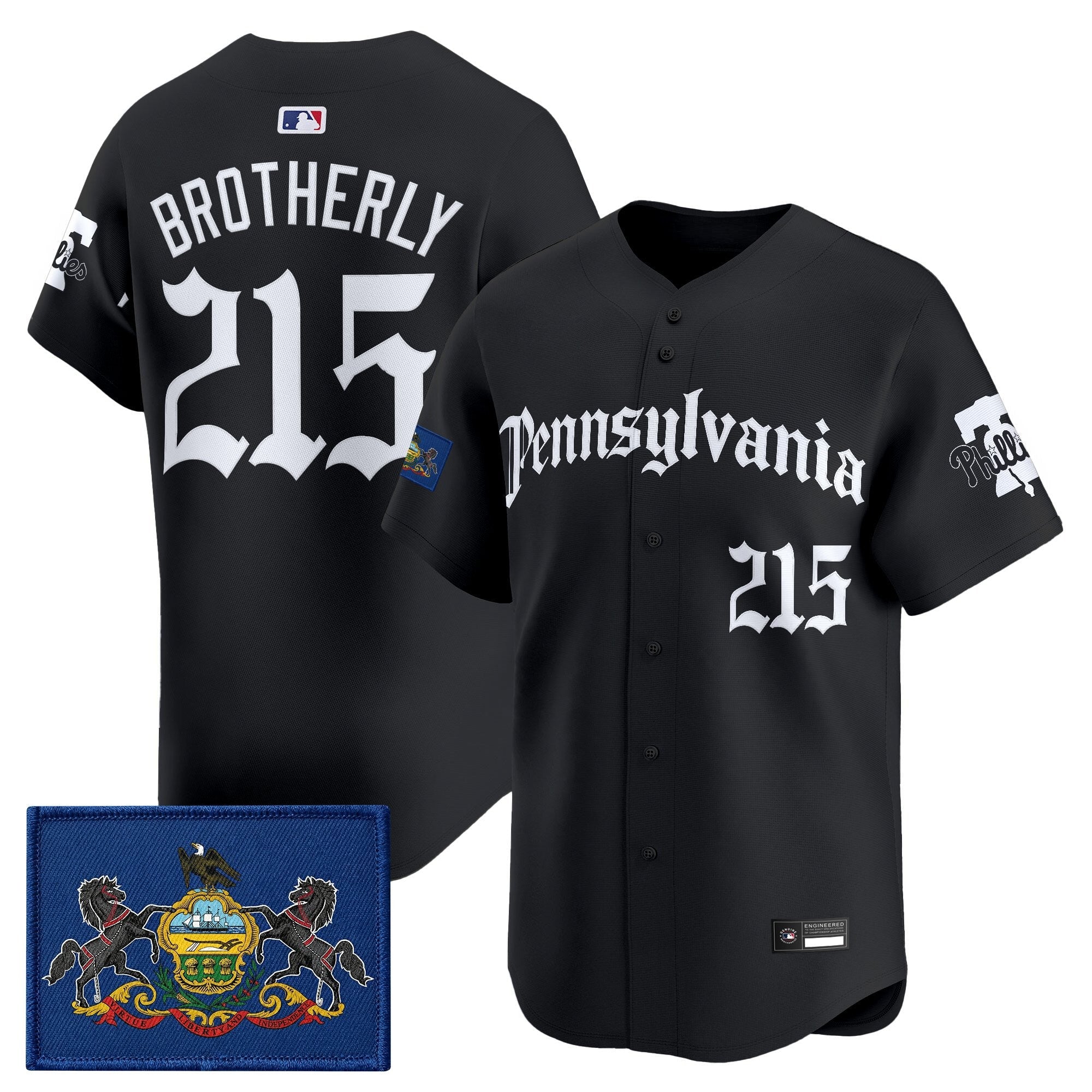 Men's Phillies 'Pennsylvania Gothic Edition' Vapor Premier Limited Jersey - All Stitched