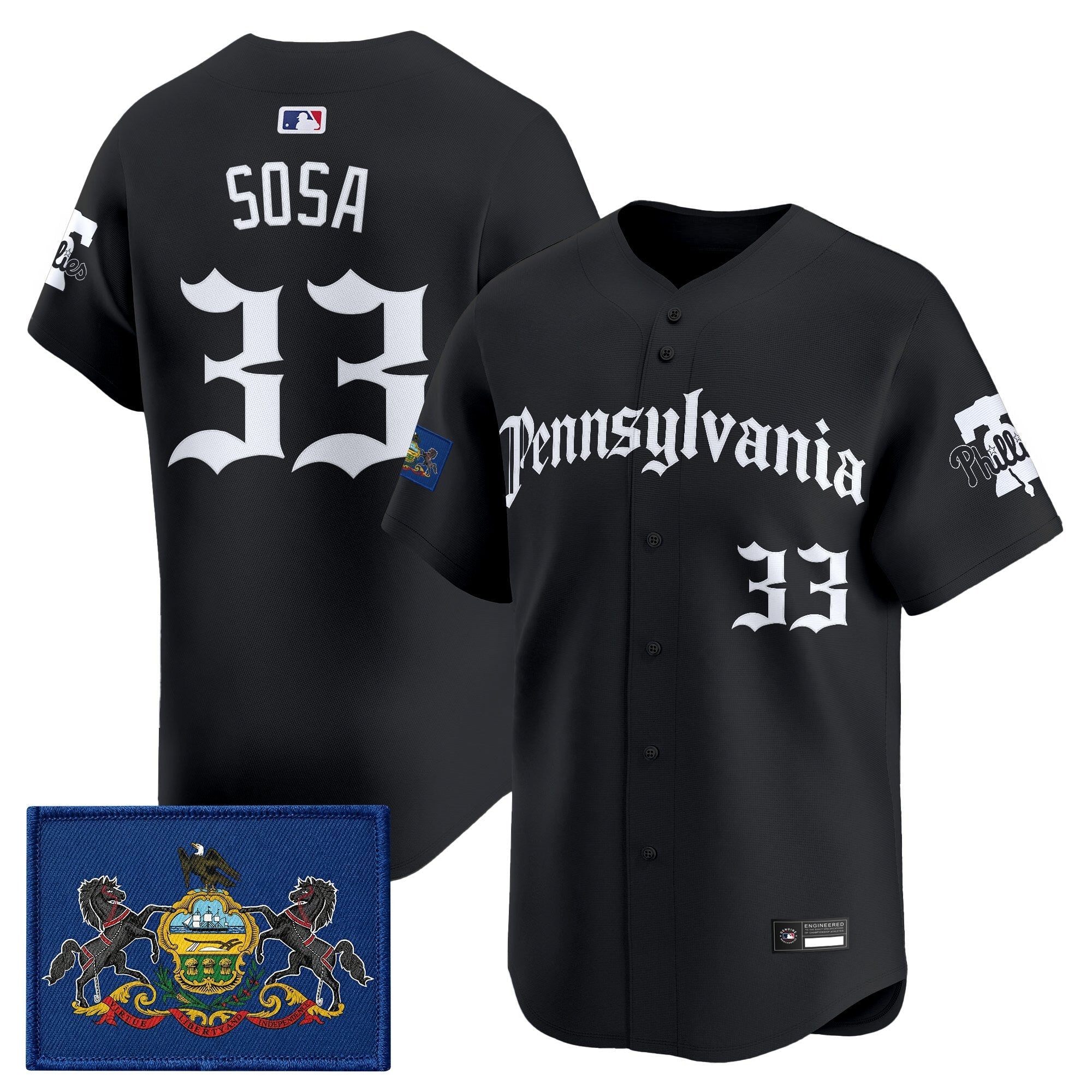 Men's Phillies 'Pennsylvania Gothic Edition' Vapor Premier Limited Jersey - All Stitched