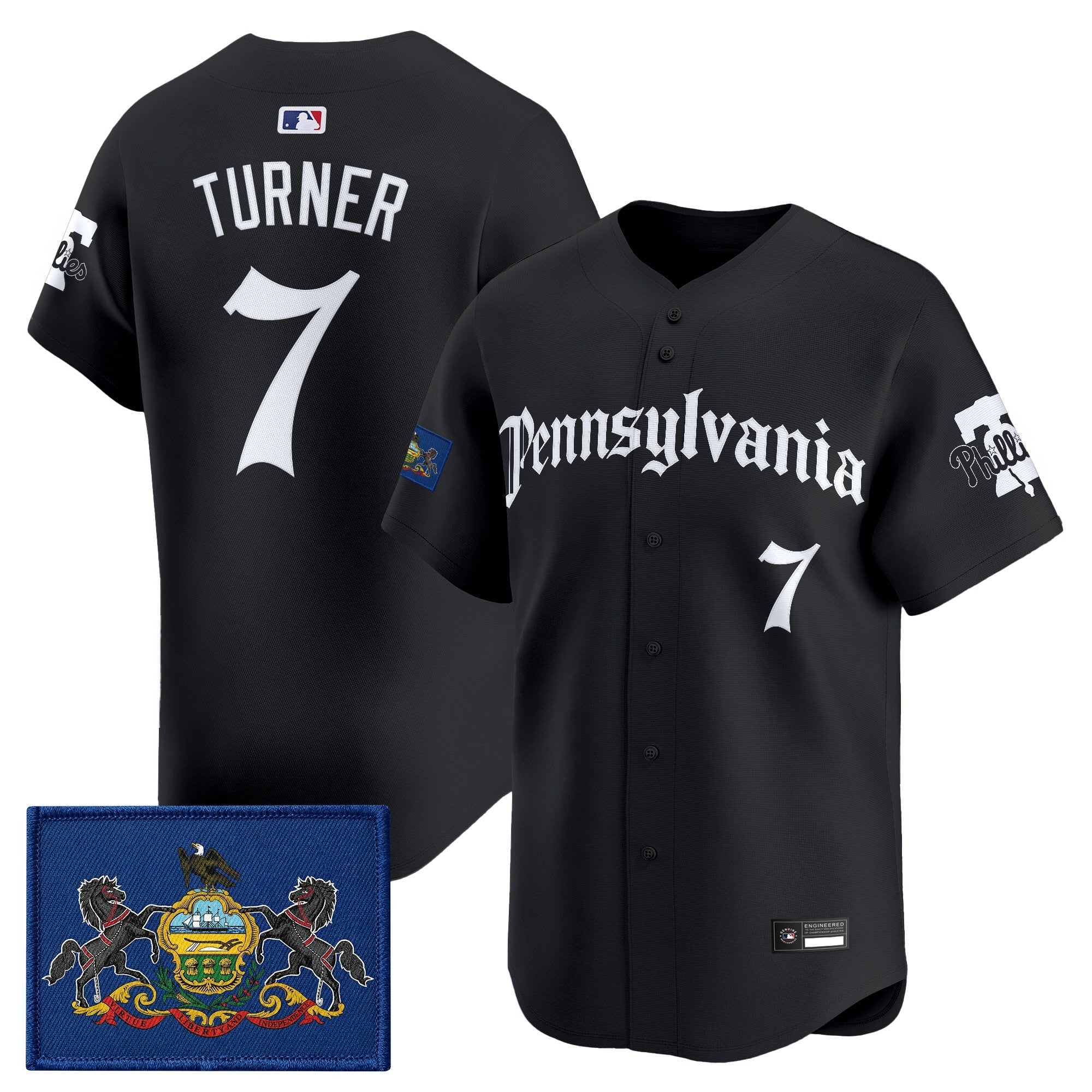 Men's Phillies 'Pennsylvania Gothic Edition' Vapor Premier Limited Jersey - All Stitched