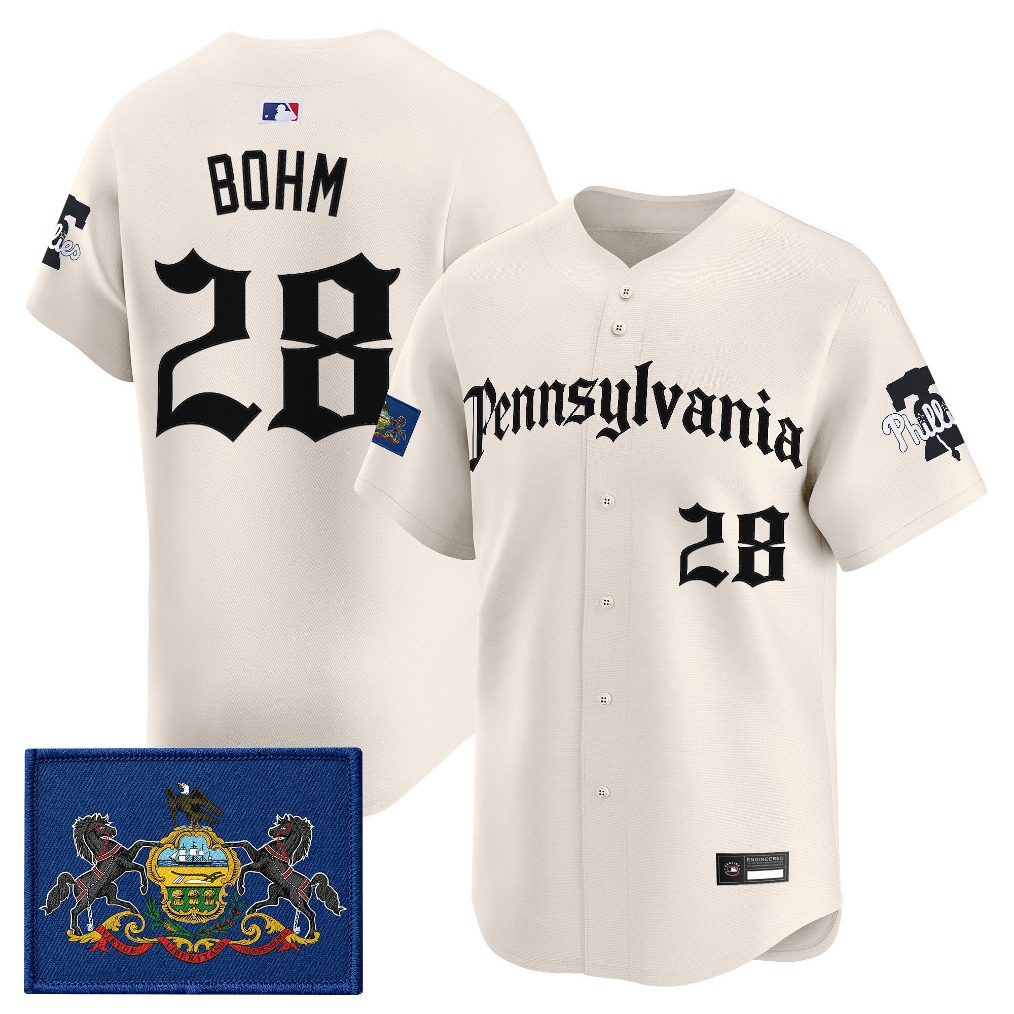 Men's Phillies 'Pennsylvania Gothic Edition' Vapor Premier Limited Jersey - All Stitched