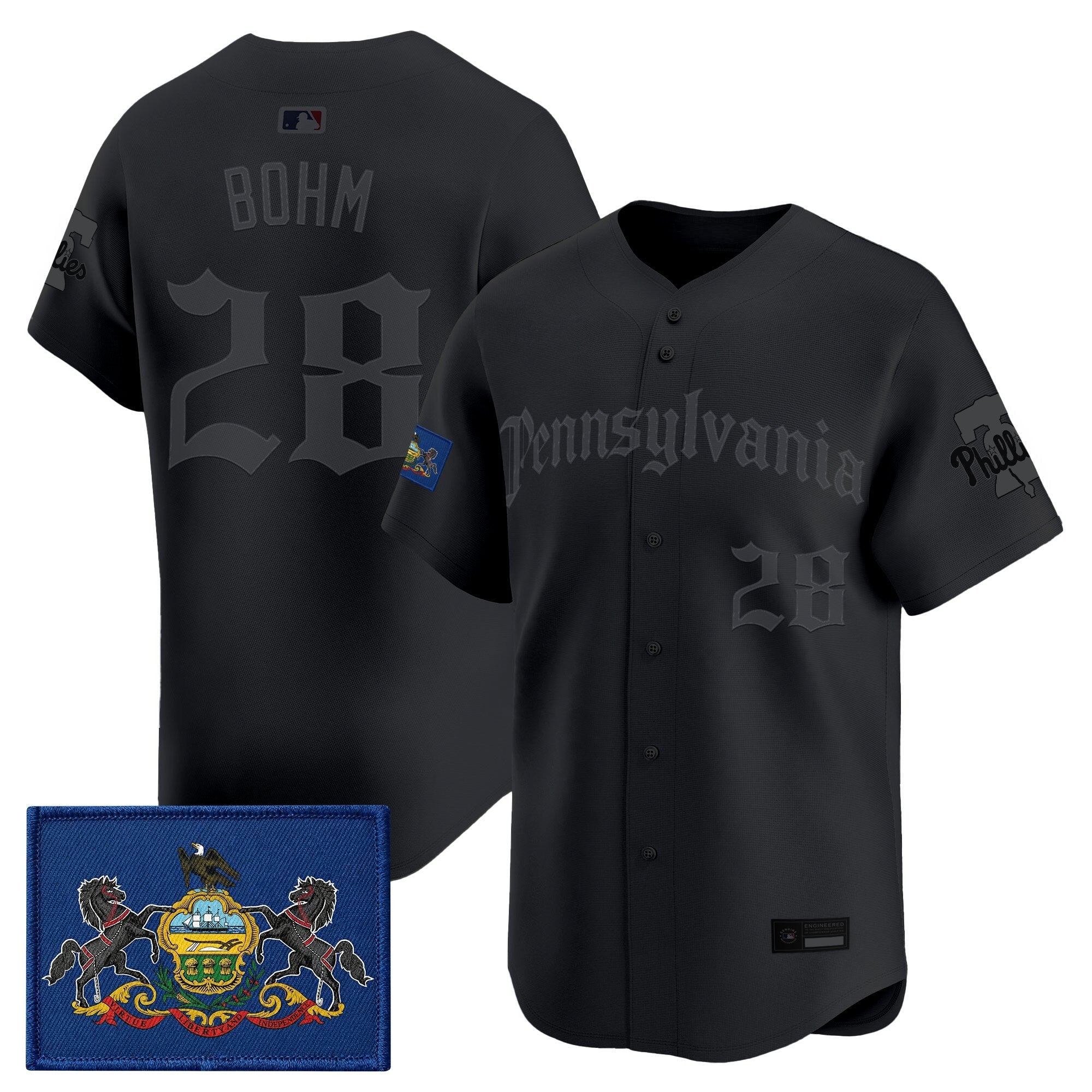 Men's Phillies 'Pennsylvania Gothic Edition' Vapor Premier Limited Jersey - All Stitched