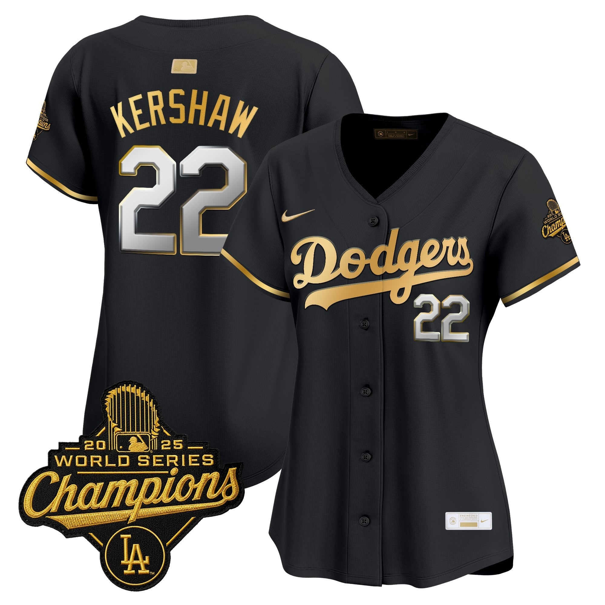 Women's Los Angeles Dodgers "Gold Collection" Premier Limited Jersey - All Stitched