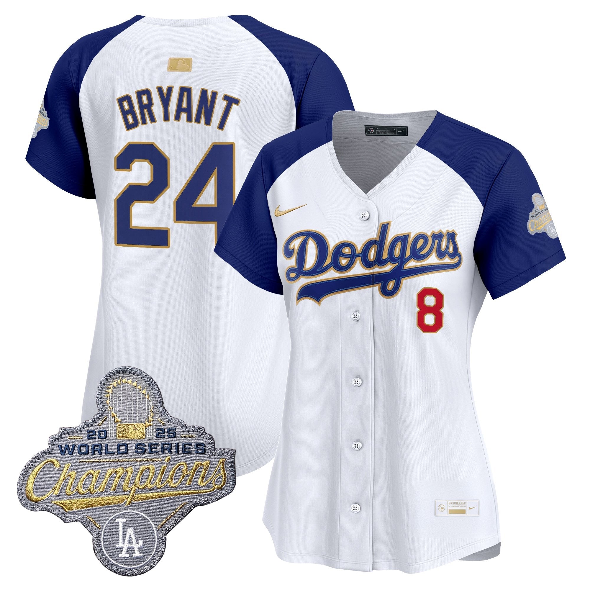 Women's Los Angeles Dodgers "Gold Collection" Premier Limited Jersey - All Stitched