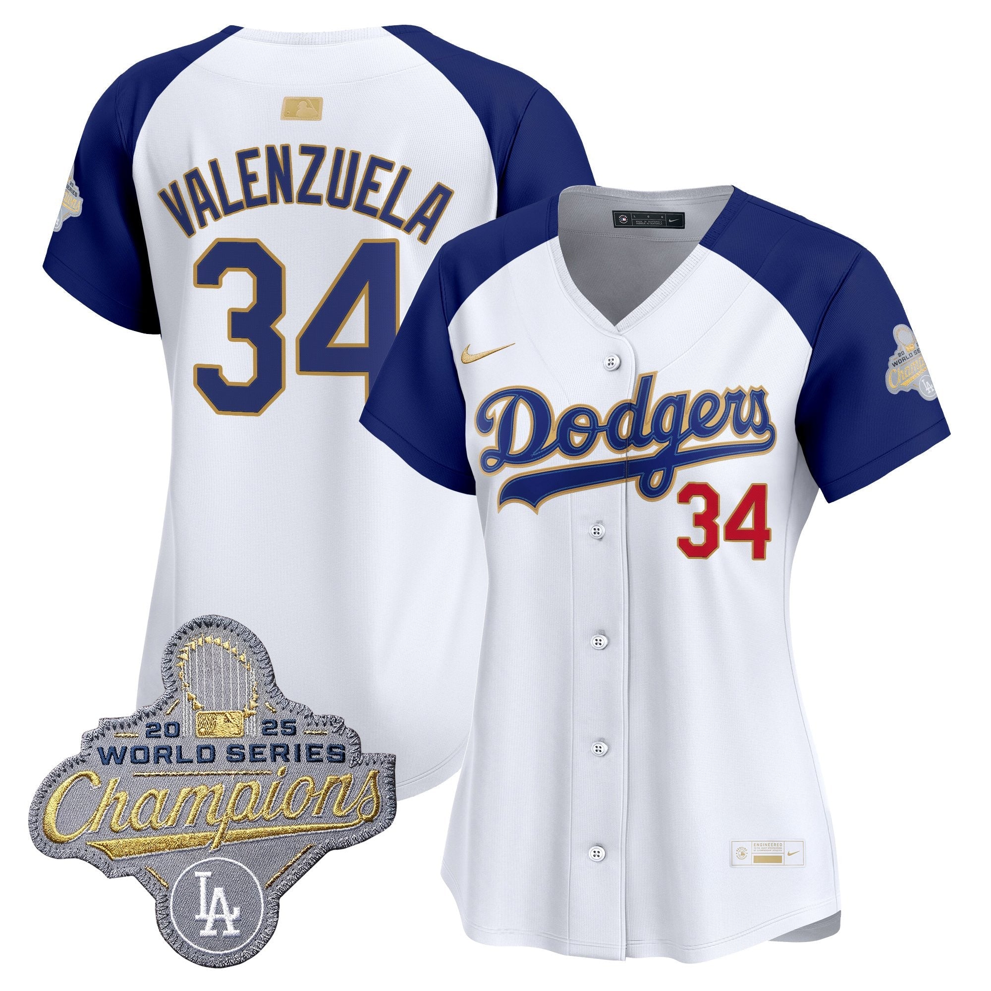 Women's Los Angeles Dodgers "Gold Collection" Premier Limited Jersey - All Stitched
