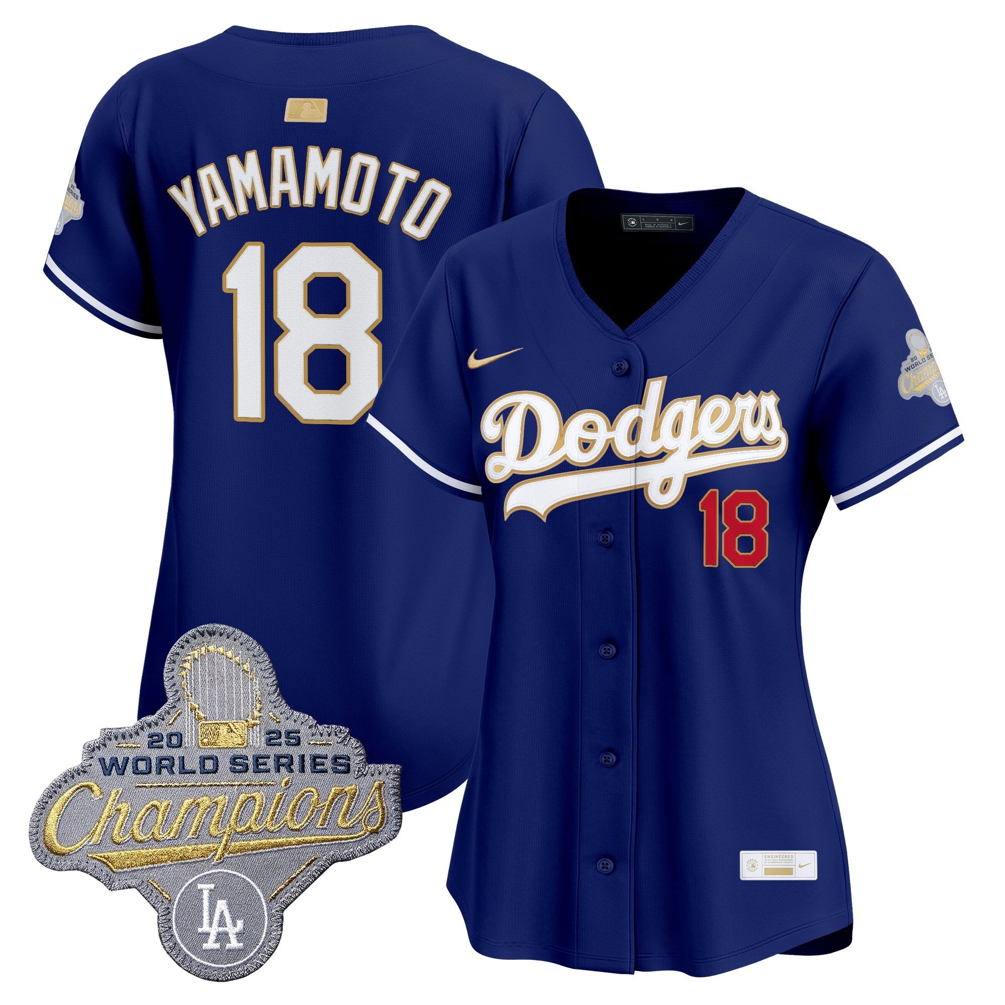 Women's Los Angeles Dodgers "Gold Collection" Premier Limited Jersey - All Stitched