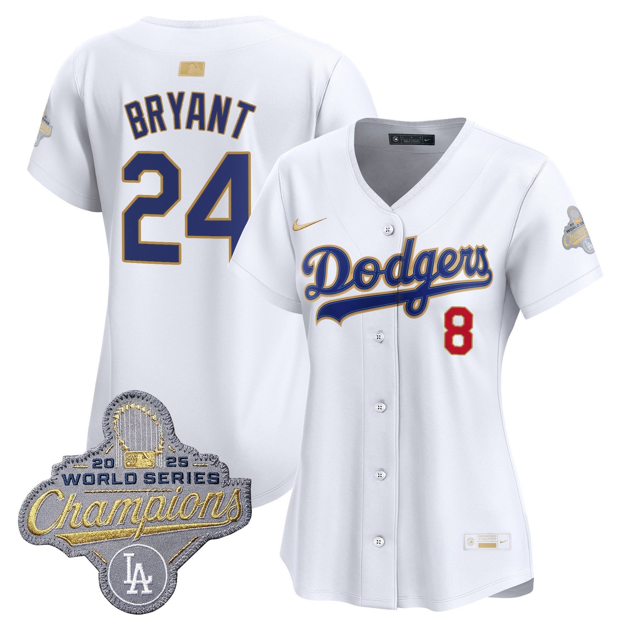 Women's Los Angeles Dodgers "Gold Collection" Premier Limited Jersey - All Stitched