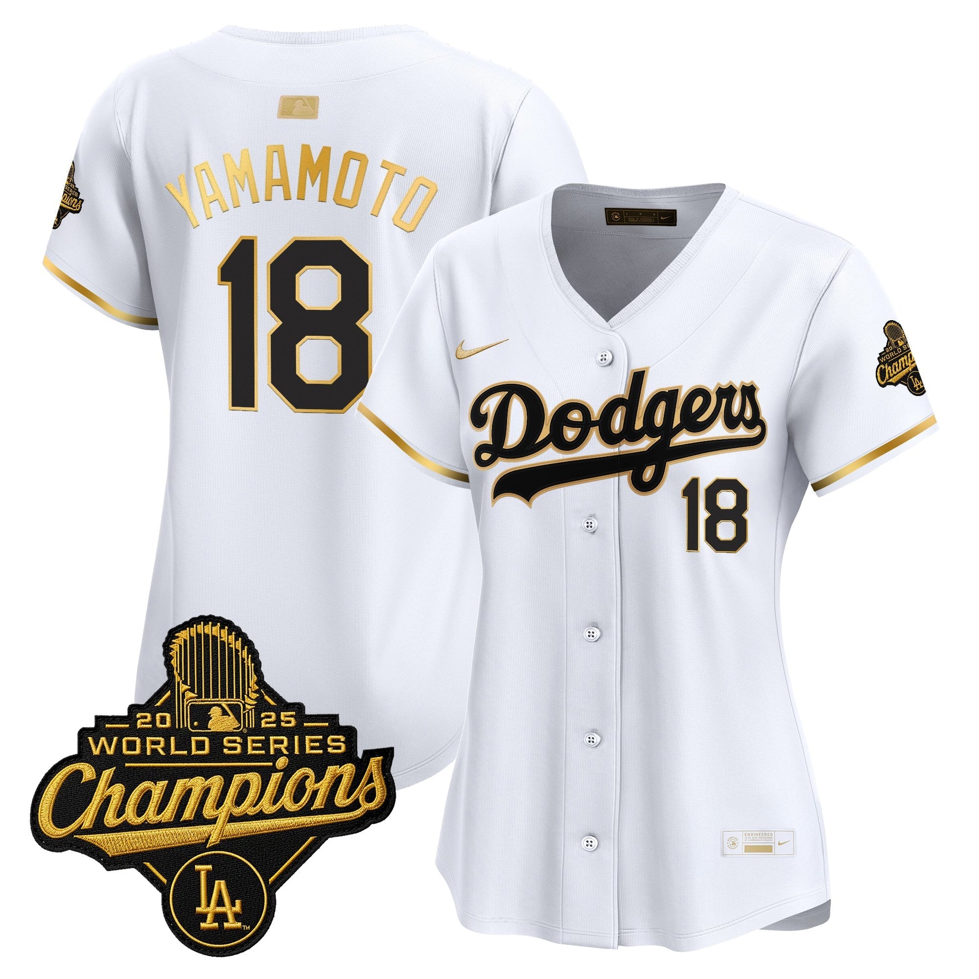 Women's Los Angeles Dodgers "Gold Collection" Premier Limited Jersey - All Stitched