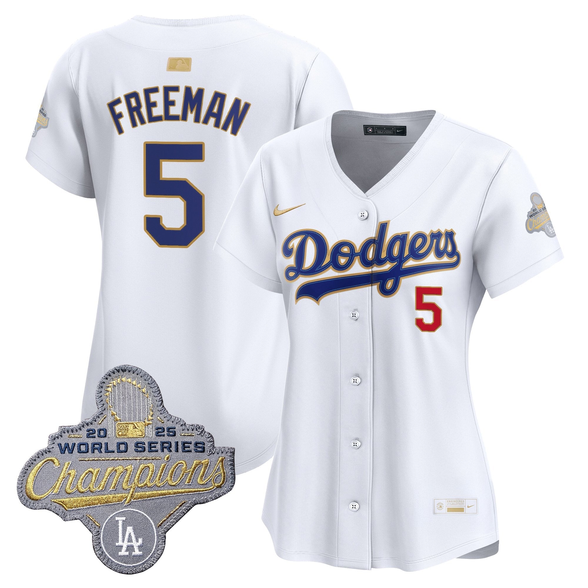 Women's Los Angeles Dodgers "Gold Collection" Premier Limited Jersey - All Stitched