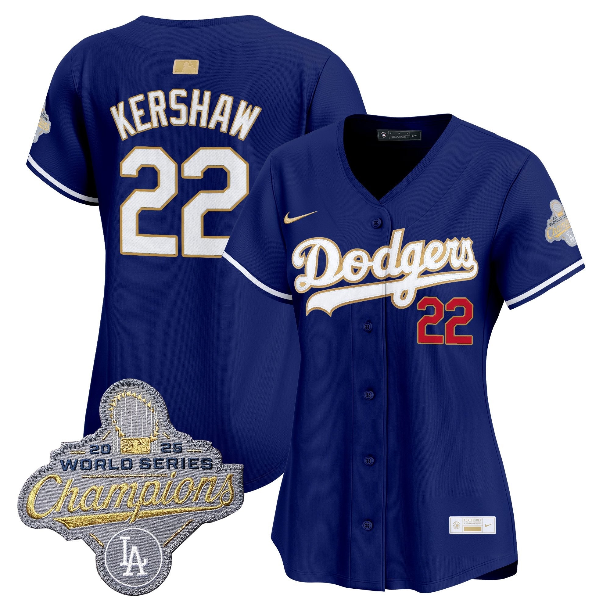 Women's Los Angeles Dodgers "Gold Collection" Premier Limited Jersey - All Stitched