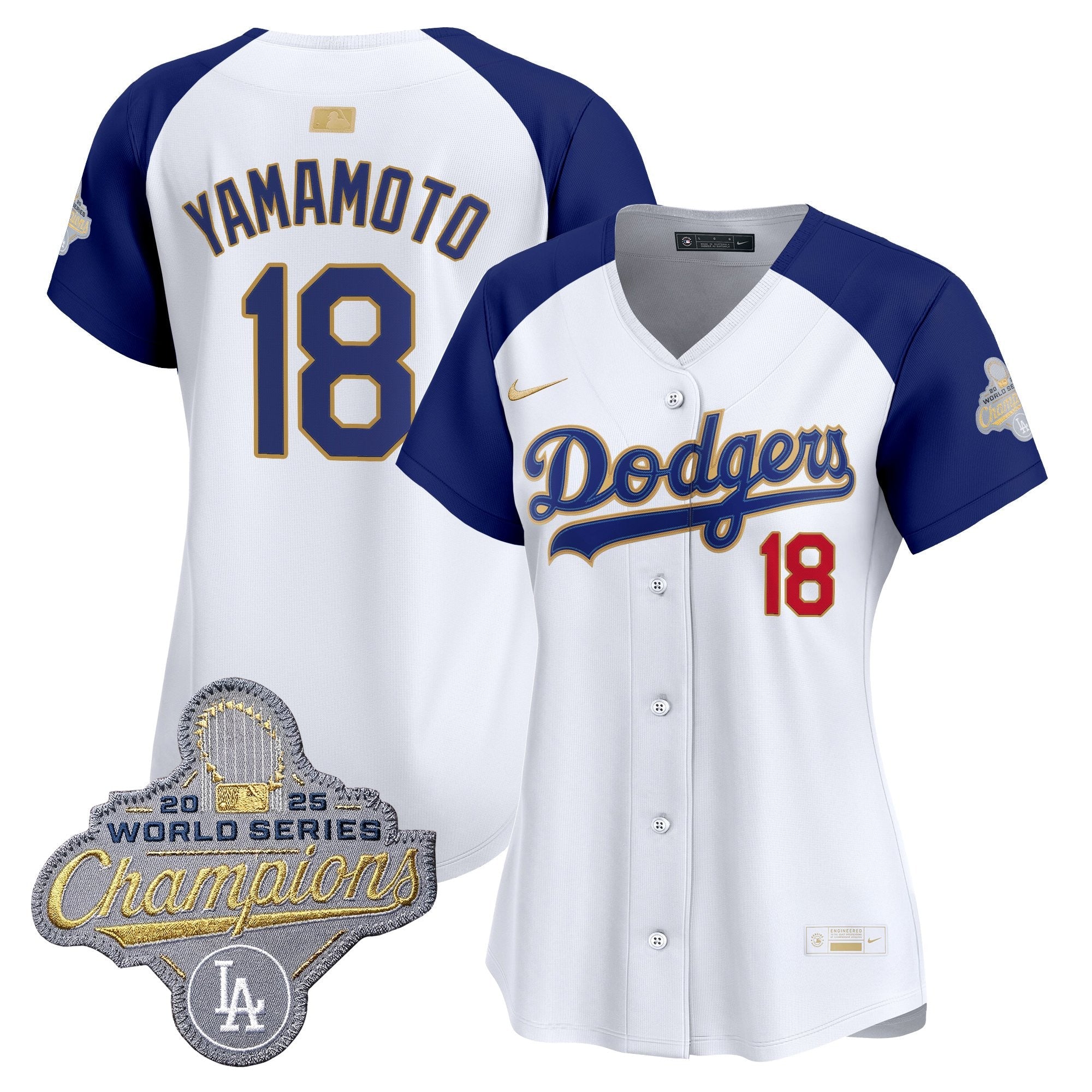 Women's Los Angeles Dodgers "Gold Collection" Premier Limited Jersey - All Stitched