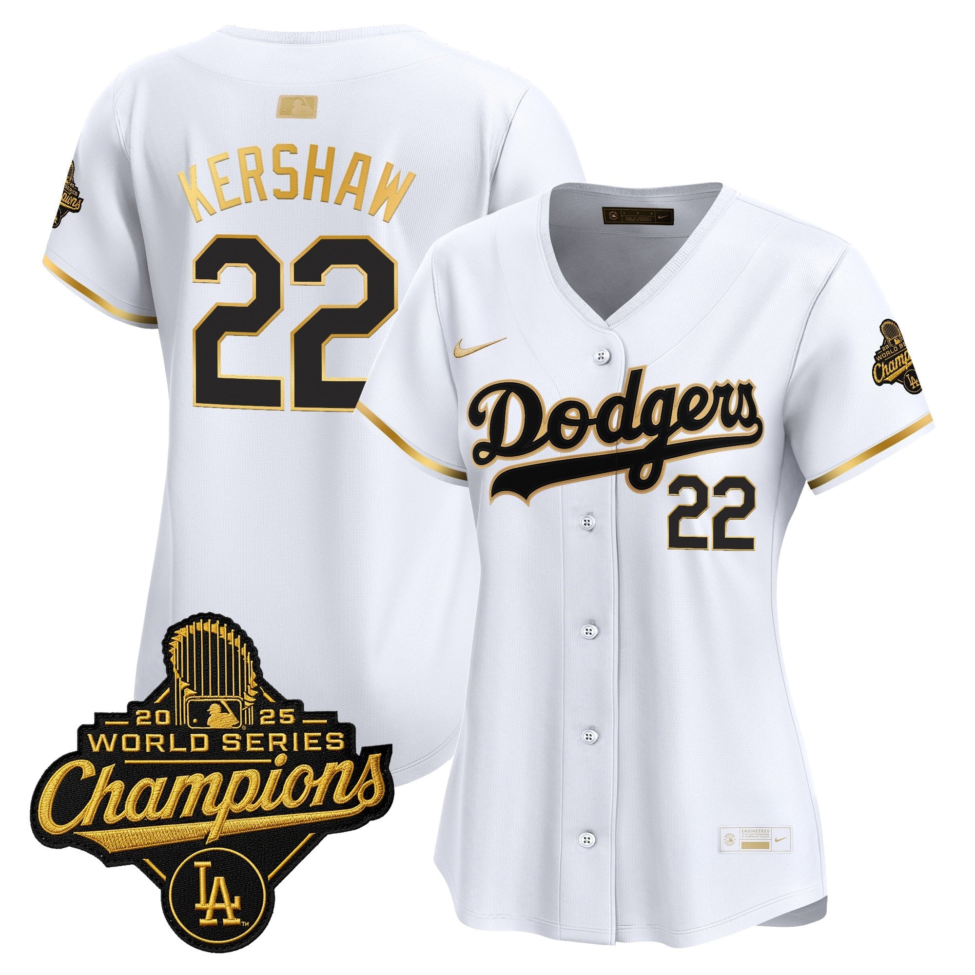 Women's Los Angeles Dodgers "Gold Collection" Premier Limited Jersey - All Stitched