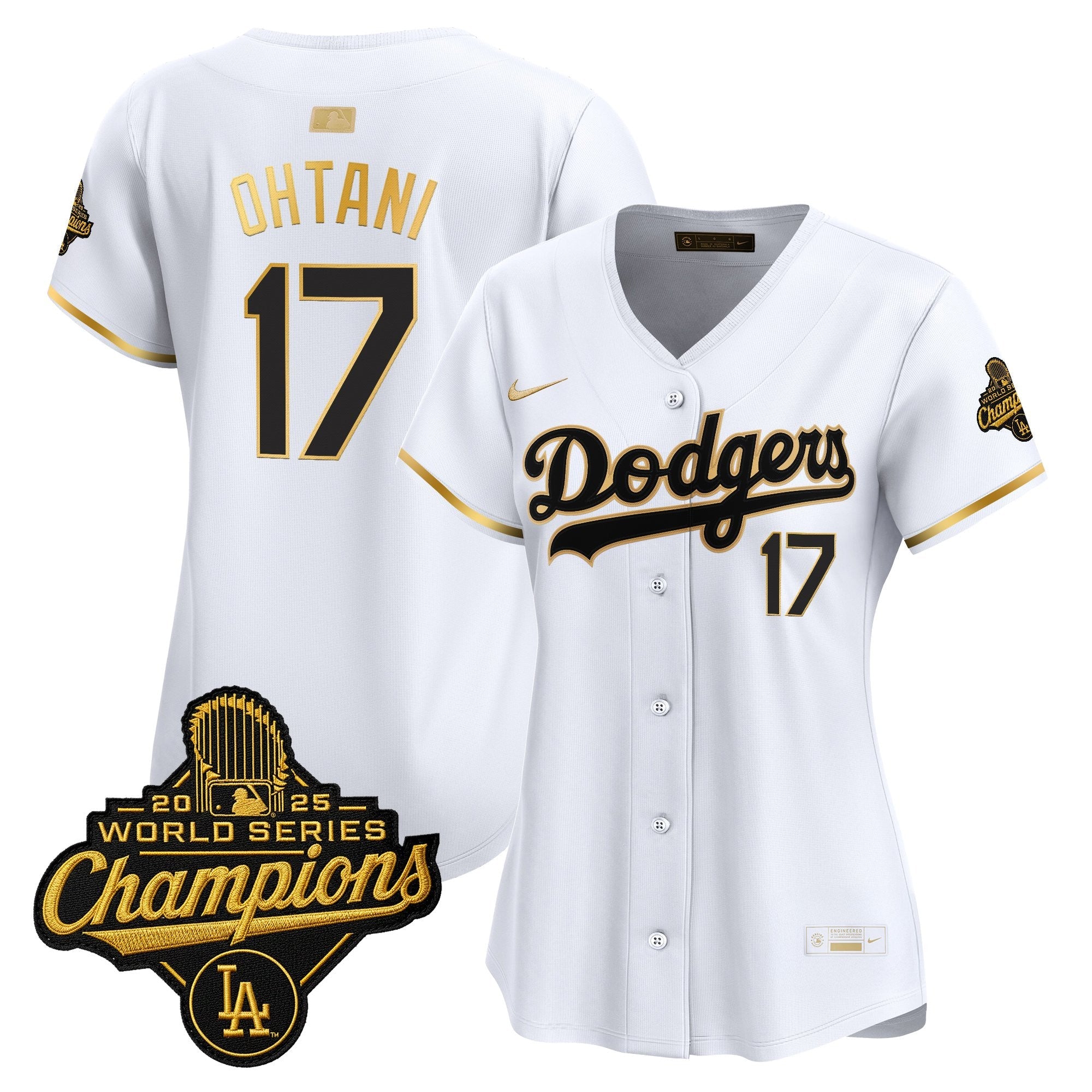 Women's Los Angeles Dodgers "Gold Collection" Premier Limited Jersey - All Stitched