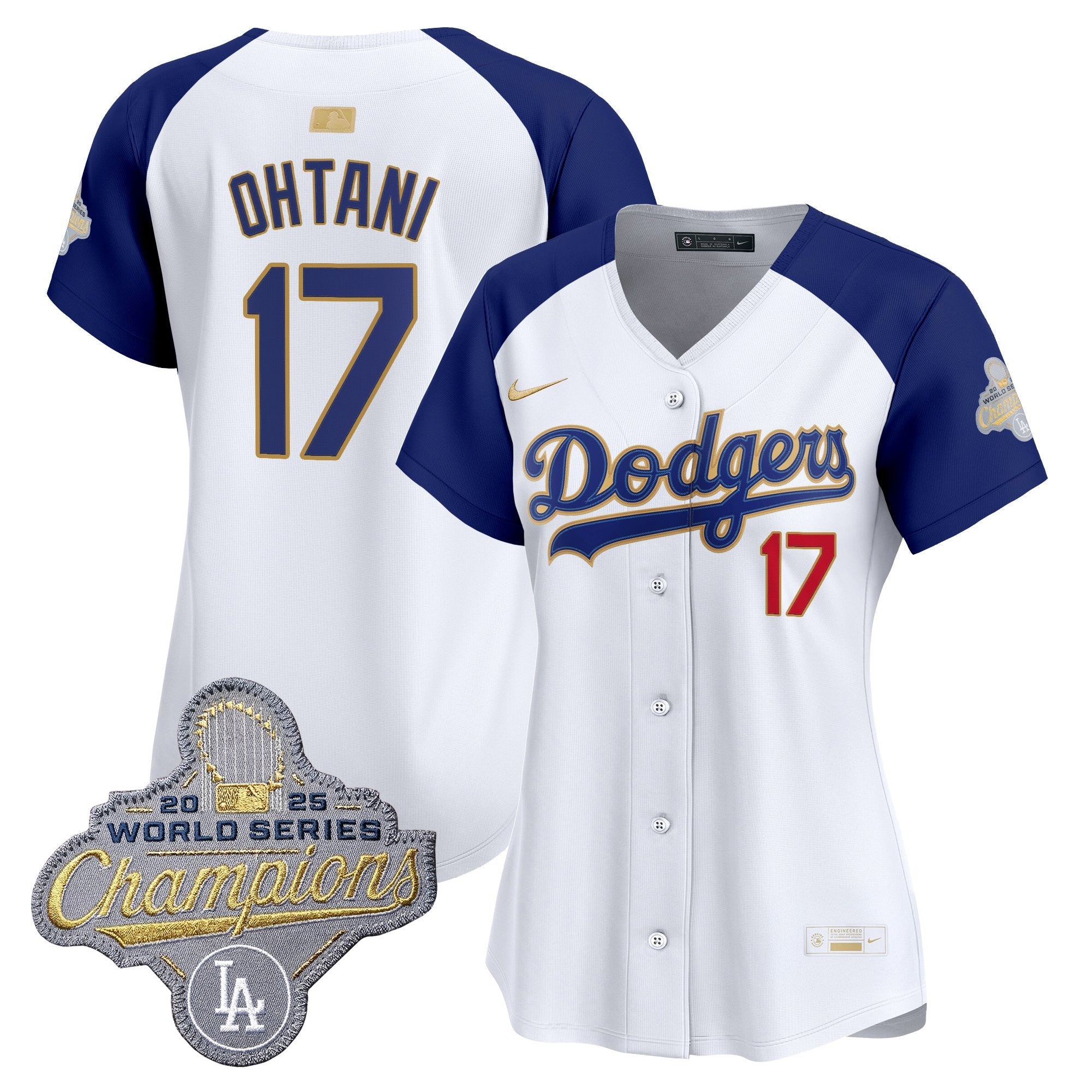 Women's Los Angeles Dodgers "Gold Collection" Premier Limited Jersey - All Stitched