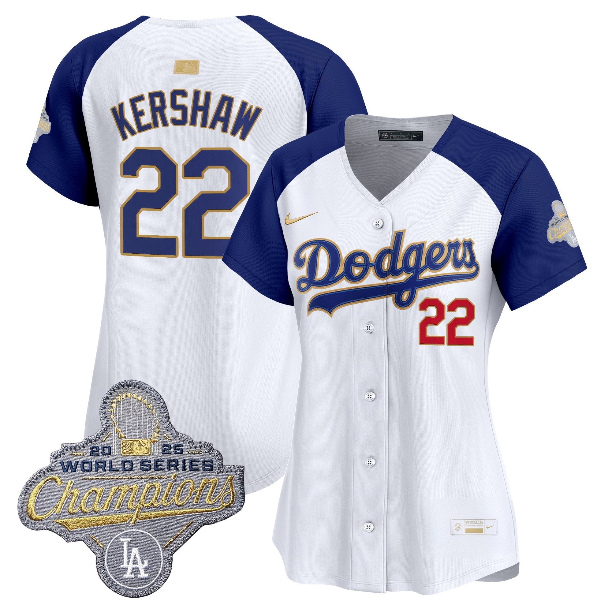 Women's Los Angeles Dodgers "Gold Collection" Premier Limited Jersey - All Stitched