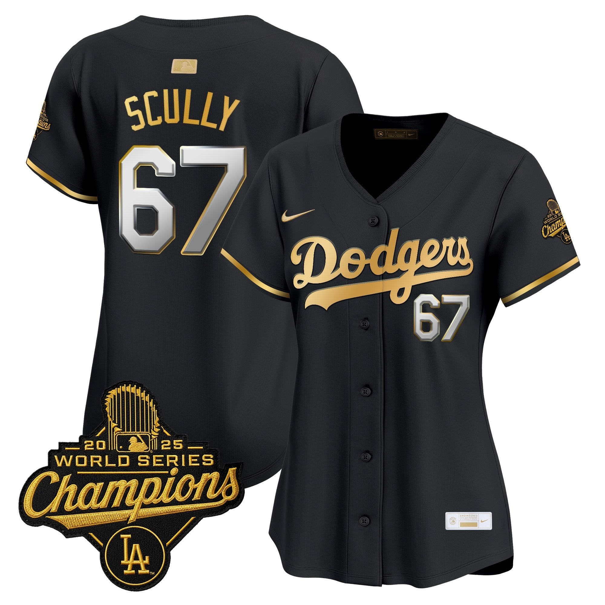 Women's Los Angeles Dodgers "Gold Collection" Premier Limited Jersey - All Stitched