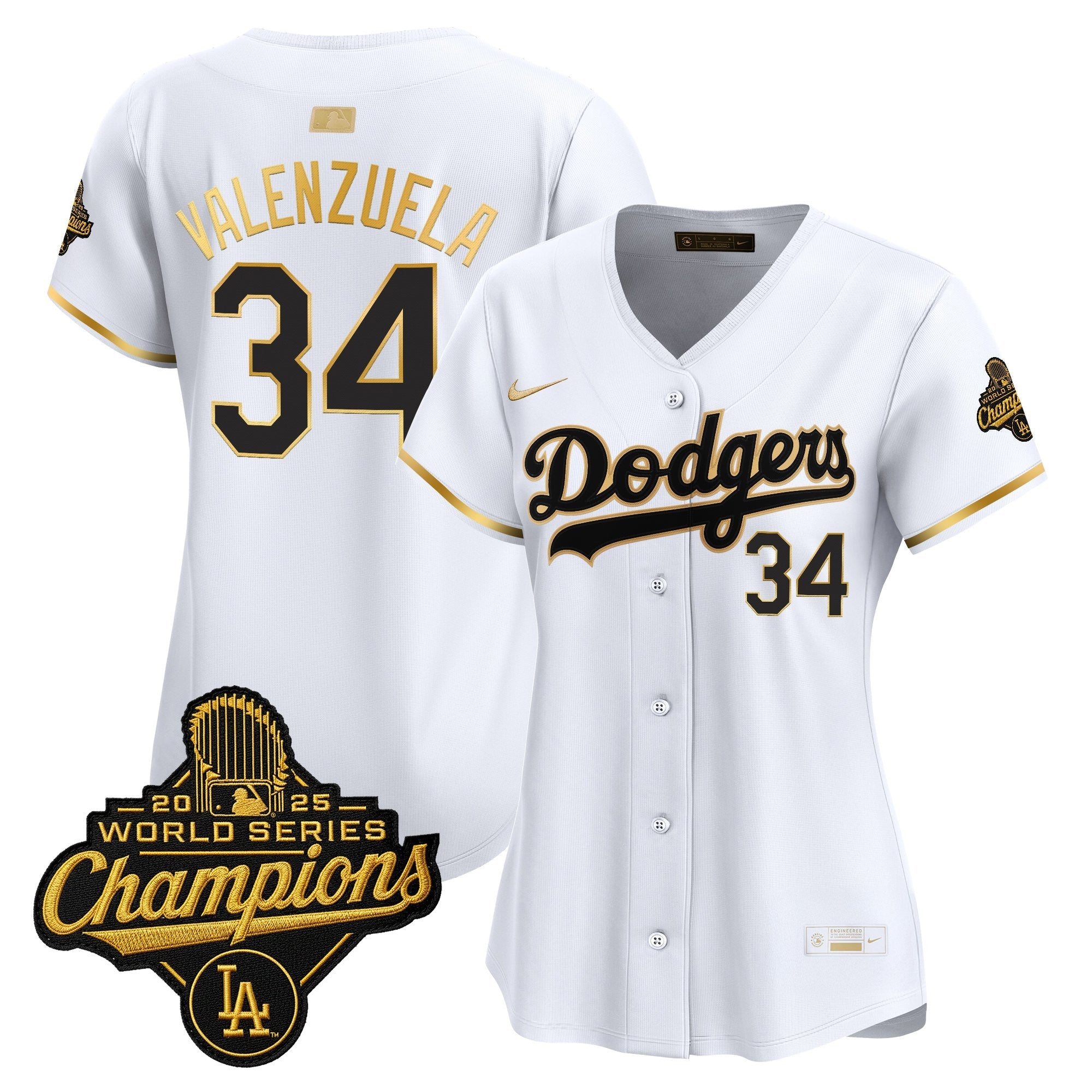 Women's Los Angeles Dodgers "Gold Collection" Premier Limited Jersey - All Stitched