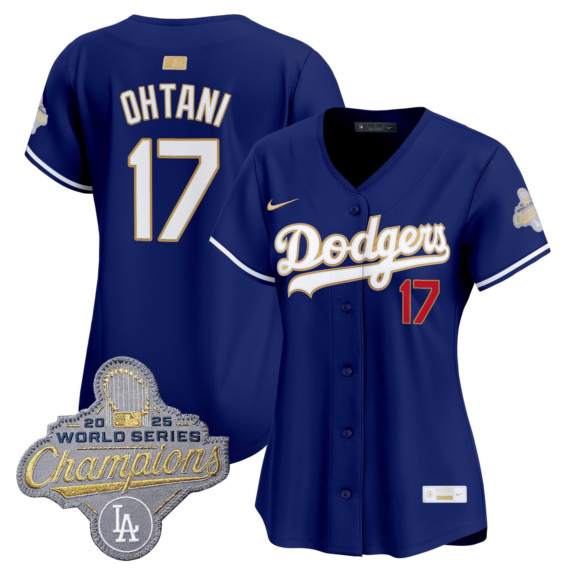 Women's Los Angeles Dodgers "Gold Collection" Premier Limited Jersey - All Stitched