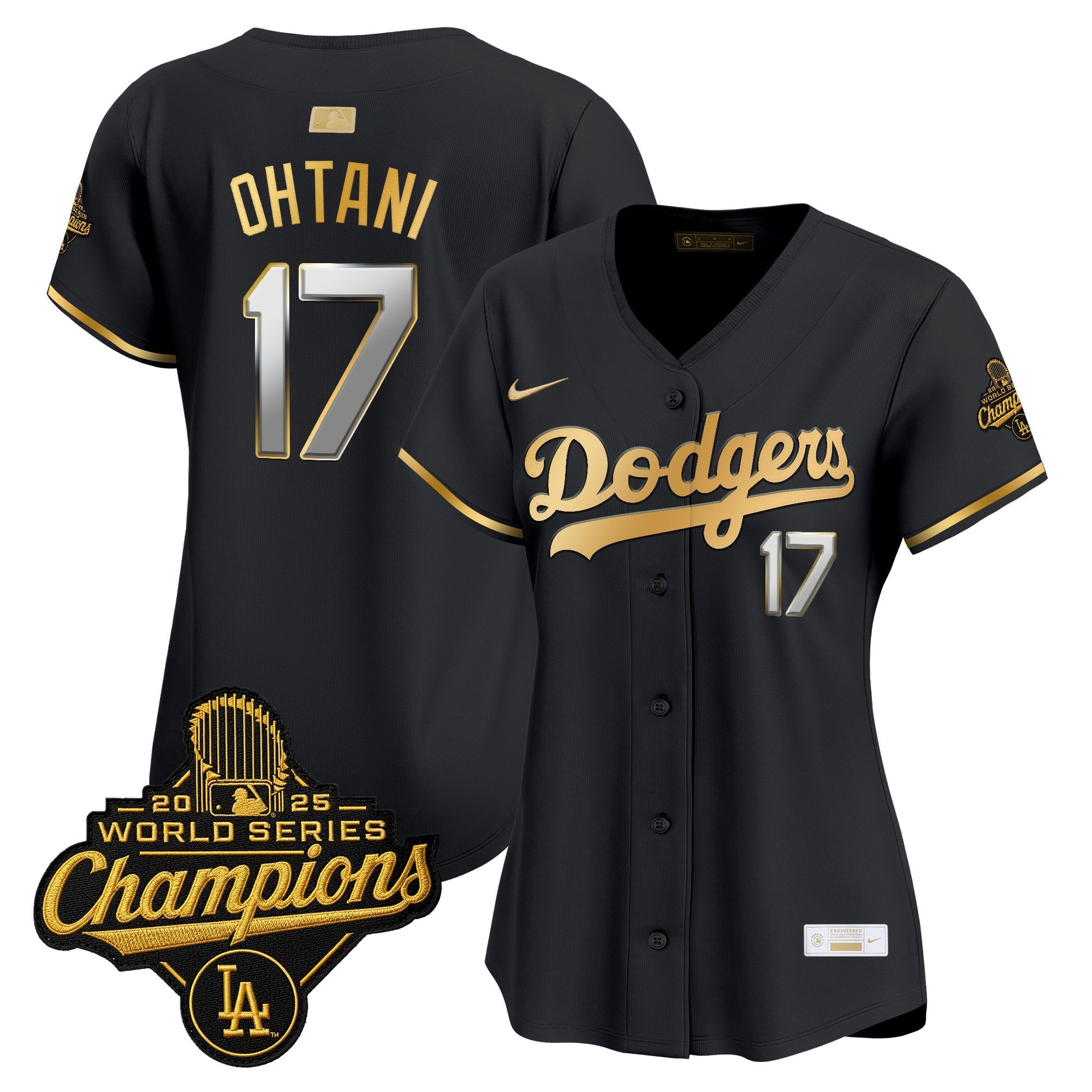 Women's Los Angeles Dodgers "Gold Collection" Premier Limited Jersey - All Stitched