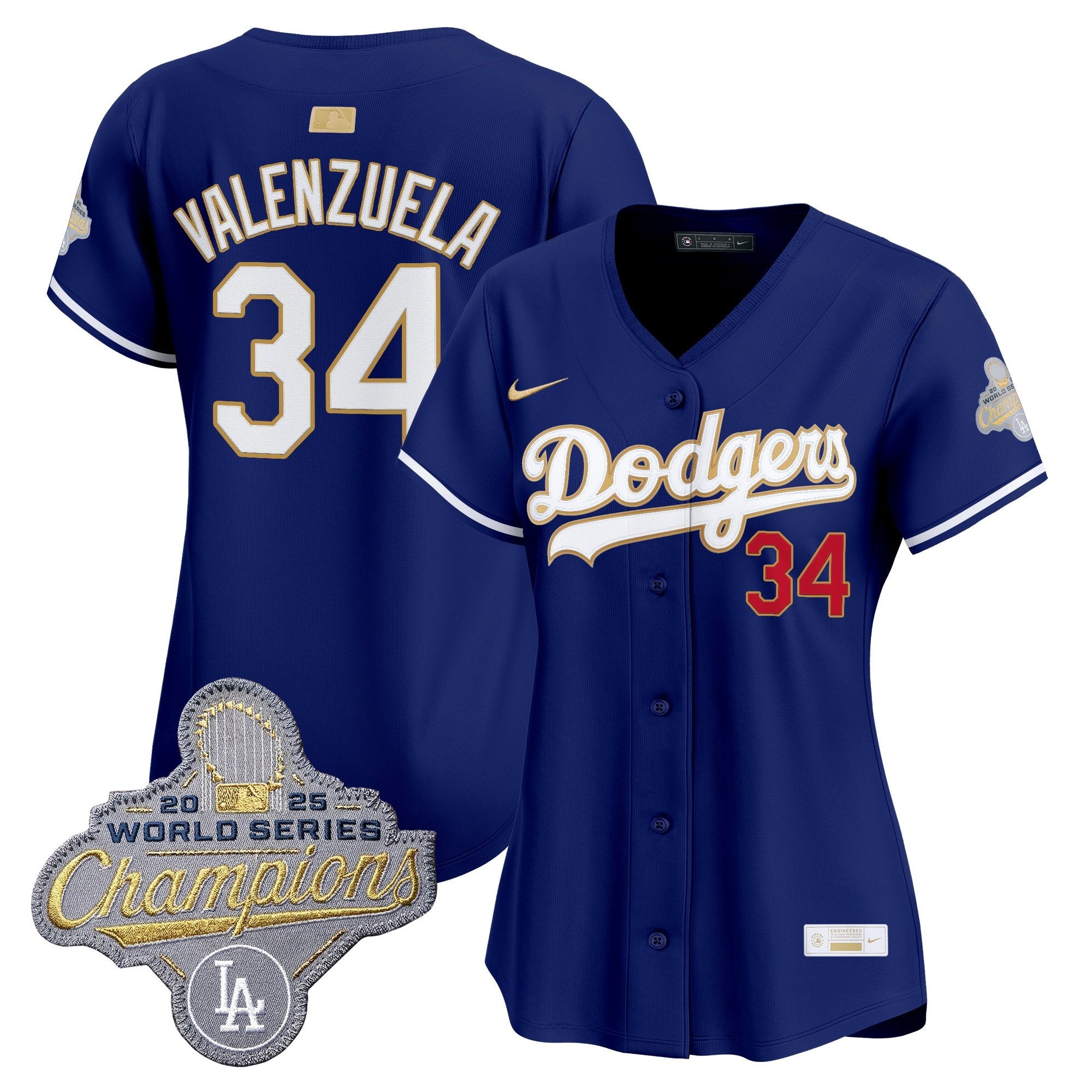 Women's Los Angeles Dodgers "Gold Collection" Premier Limited Jersey - All Stitched