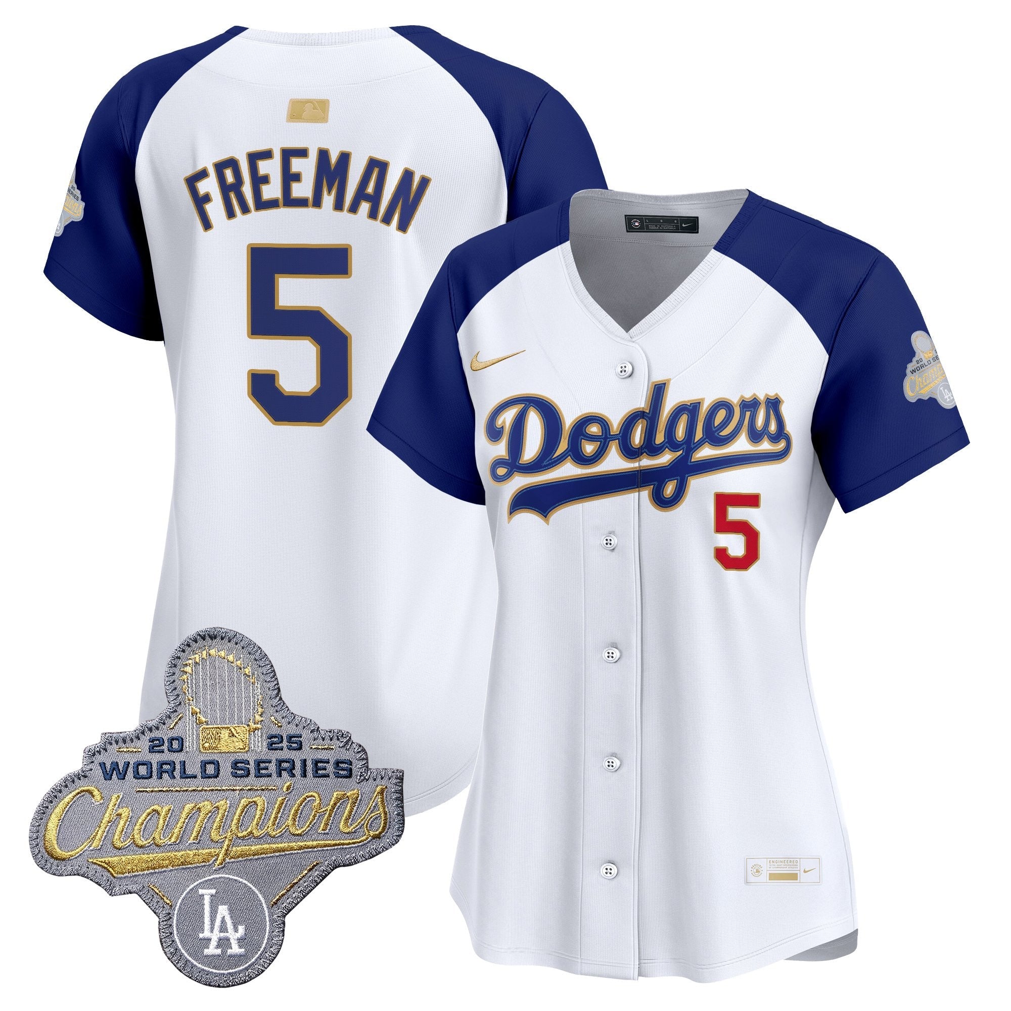 Women's Los Angeles Dodgers "Gold Collection" Premier Limited Jersey - All Stitched
