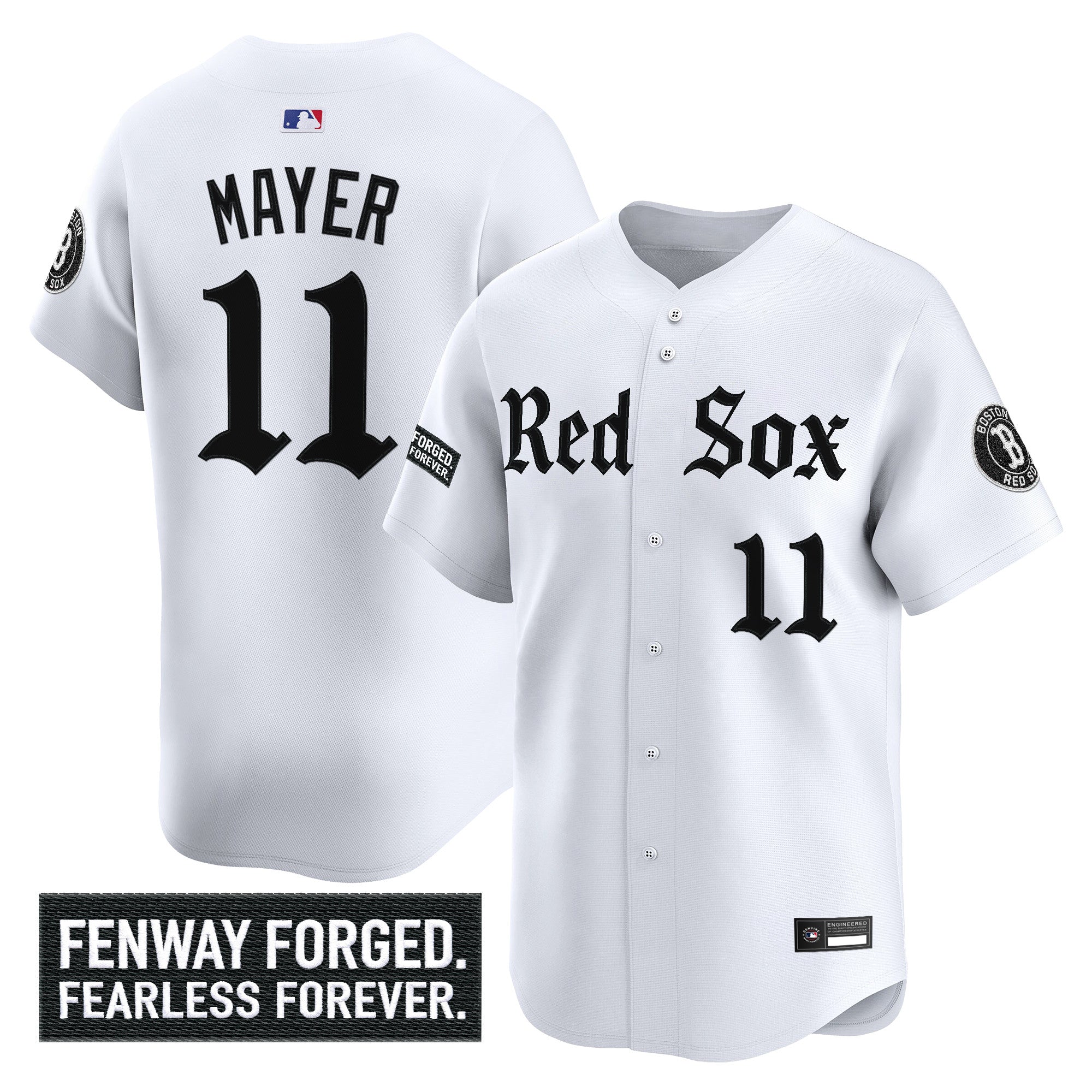 Men's Boston Red Sox 'Gothic Edition' Vapor Premier Limited Jersey - All Stitched