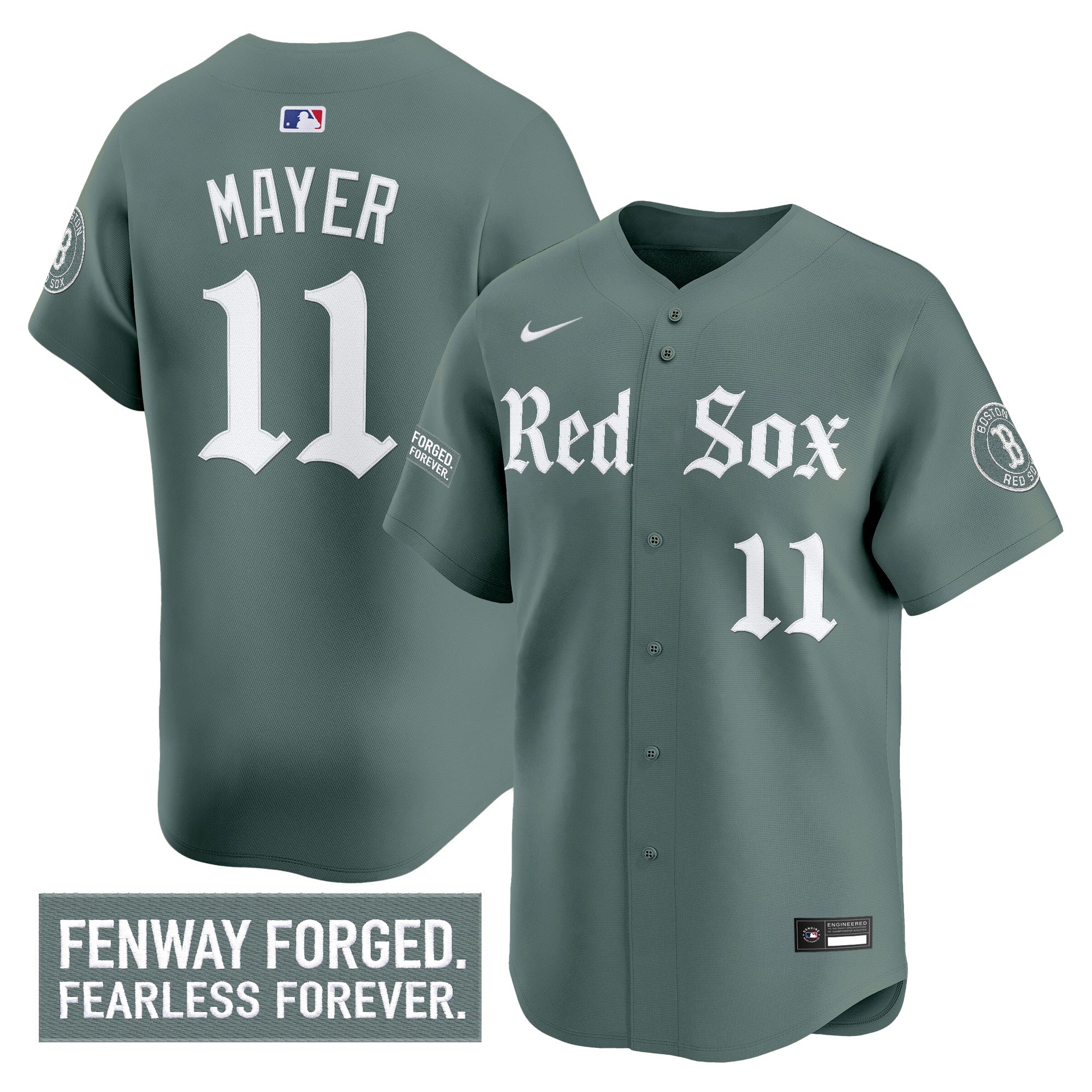 Men's Boston Red Sox 'Gothic Edition' Vapor Premier Limited Jersey - All Stitched