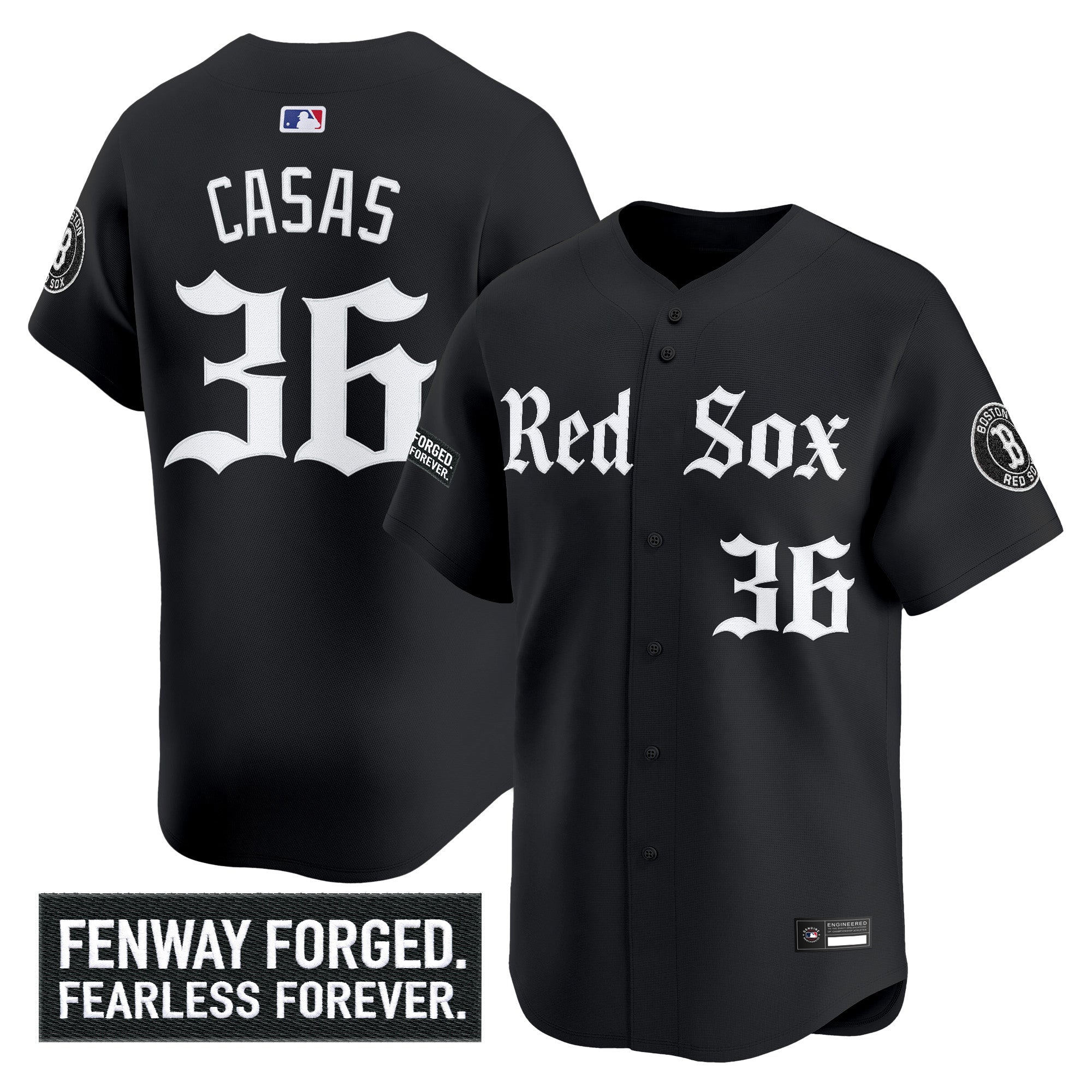 Men's Boston Red Sox 'Gothic Edition' Vapor Premier Limited Jersey - All Stitched