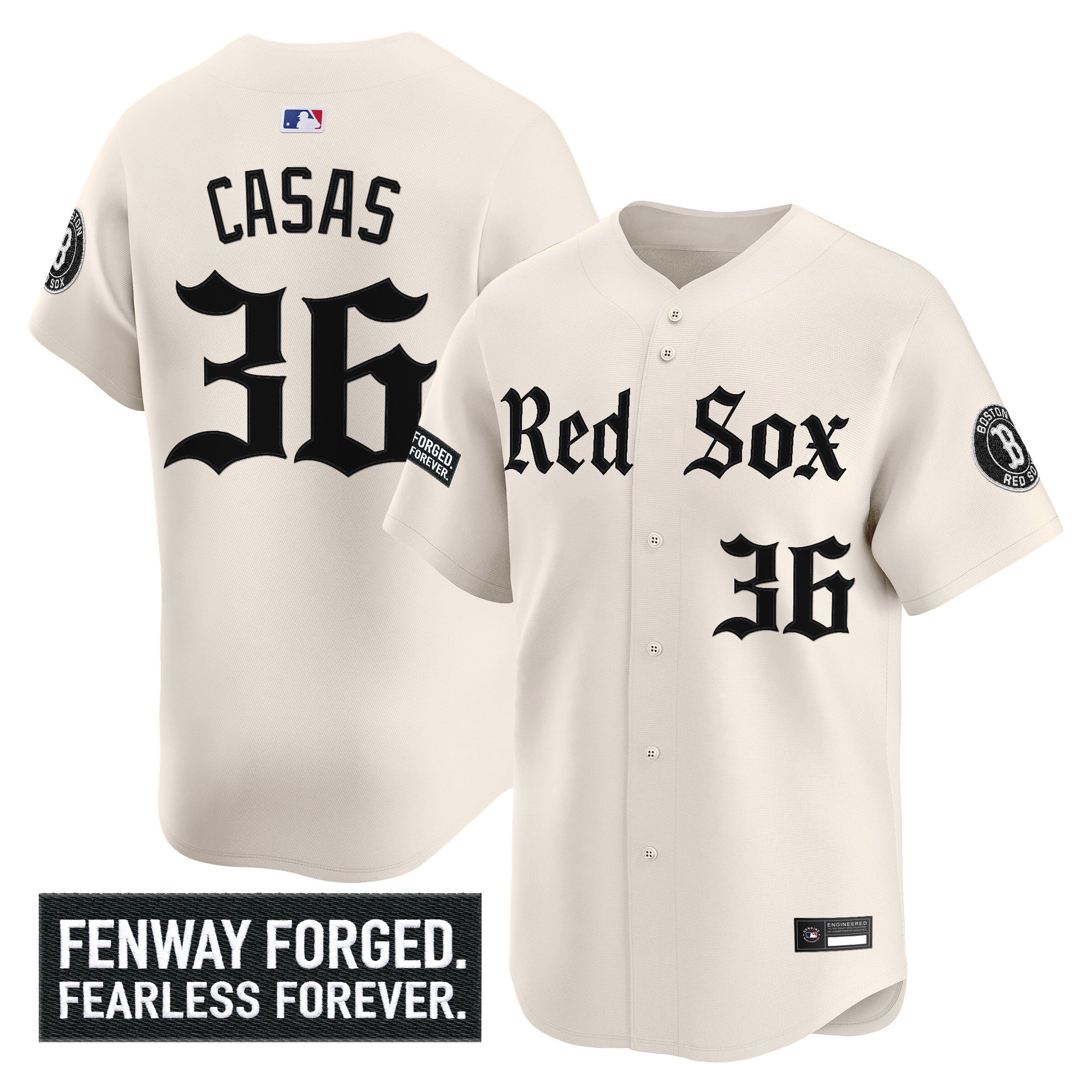 Men's Boston Red Sox 'Gothic Edition' Vapor Premier Limited Jersey - All Stitched